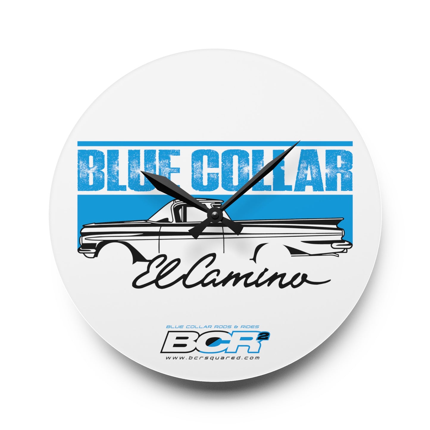 Blue Collar El Camino Wall Clock