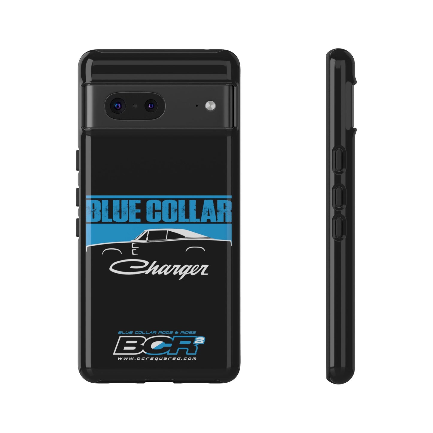 Blue Collar Charger Black Phone Cases