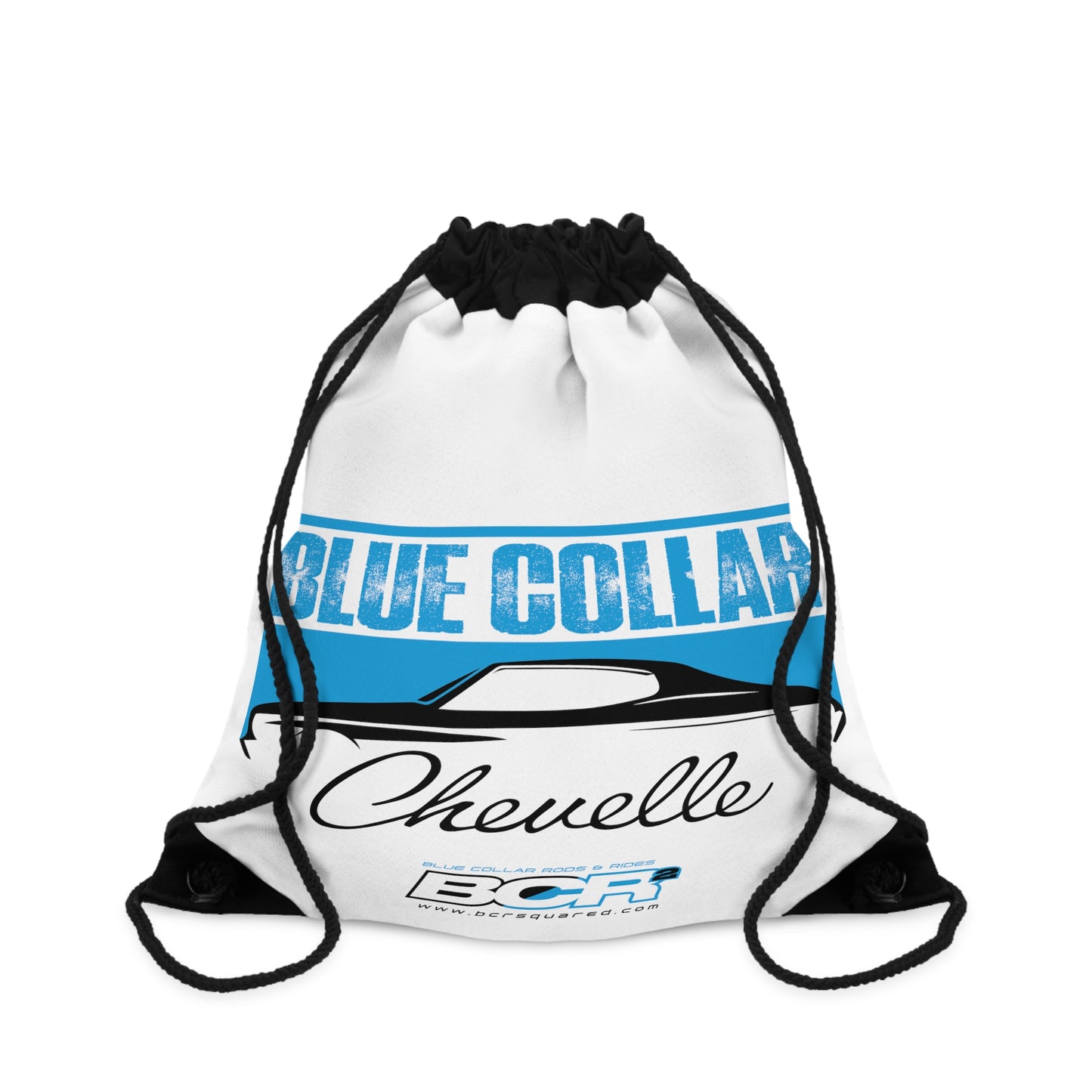 Blue Collar Chevelle White Drawstring Bag