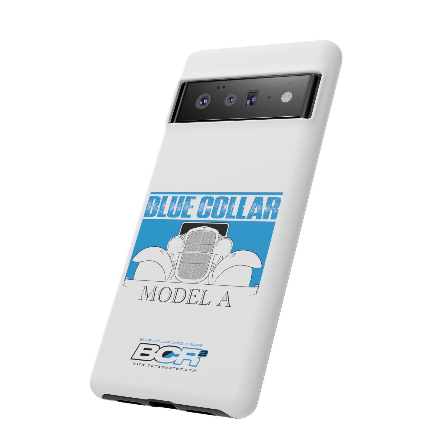 Blue Collar Model A White Phone Case