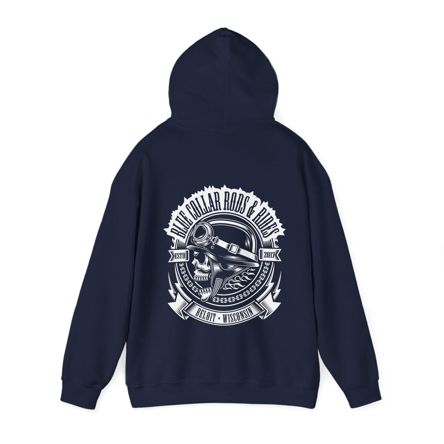 Blue Collar Skull 1 Hoodie