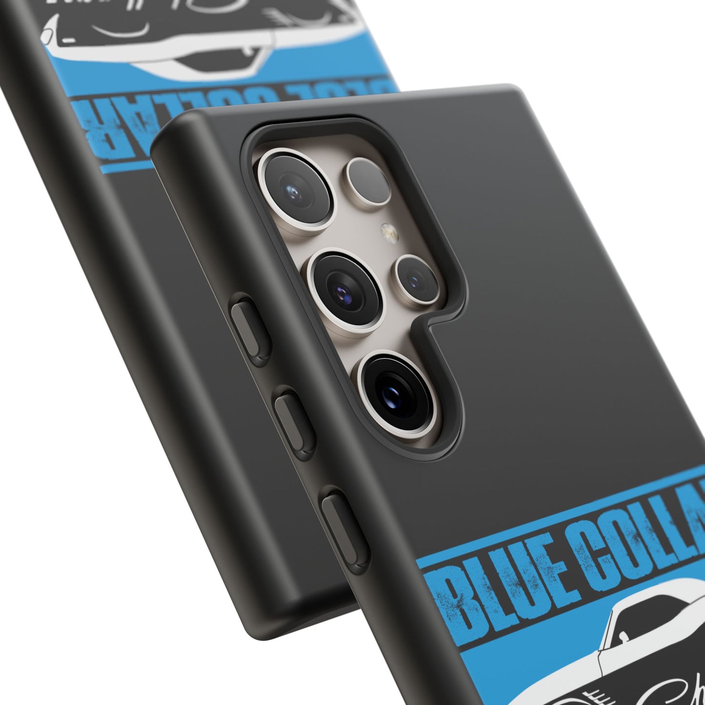 Blue Collar Challenger Black Phone Cases