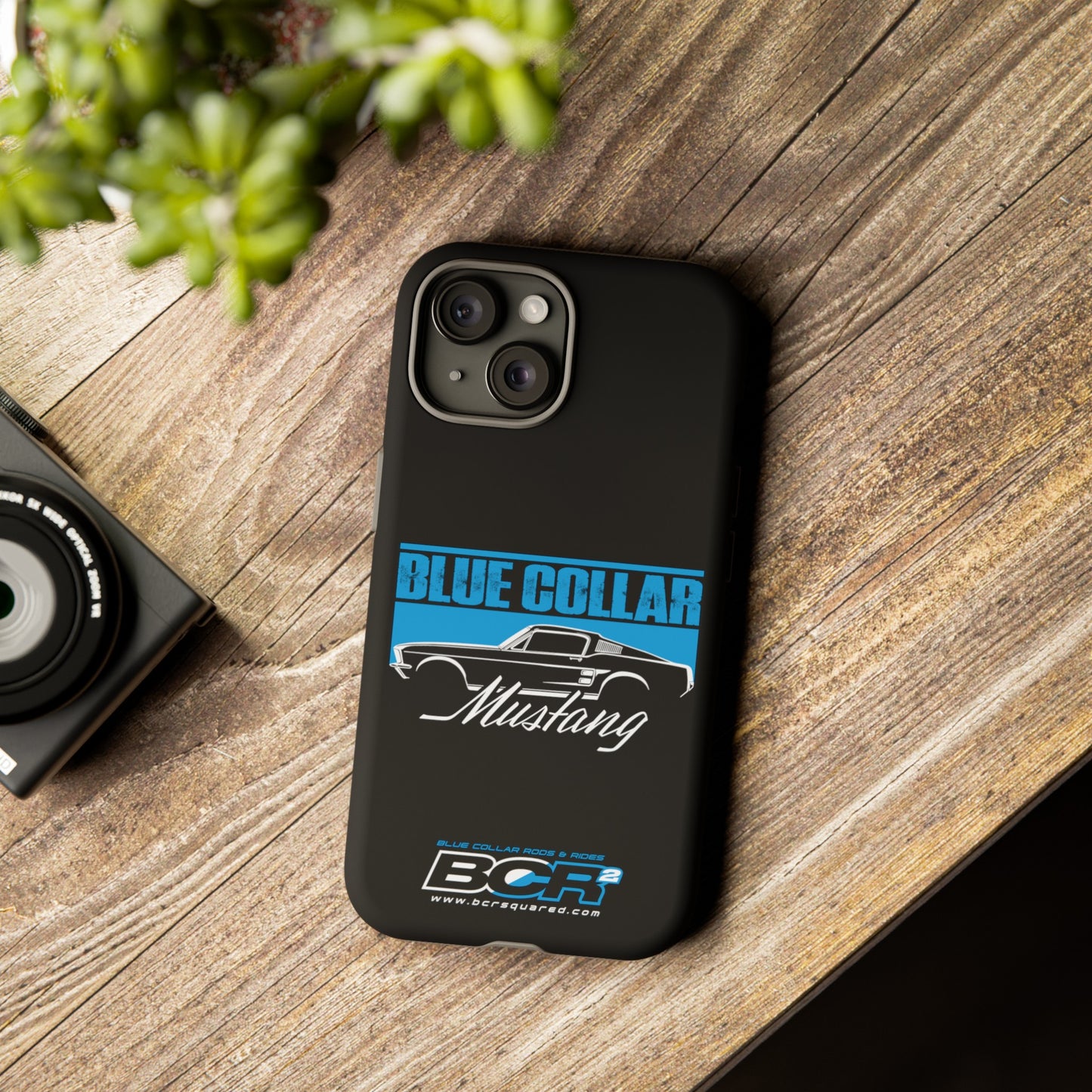 Blue Collar Mustang Black Phone Case