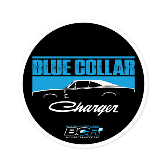 Blue Collar Charger Sticker