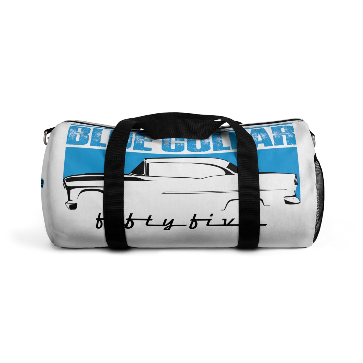 Blue Collar Fifty Five White Duffel Bag