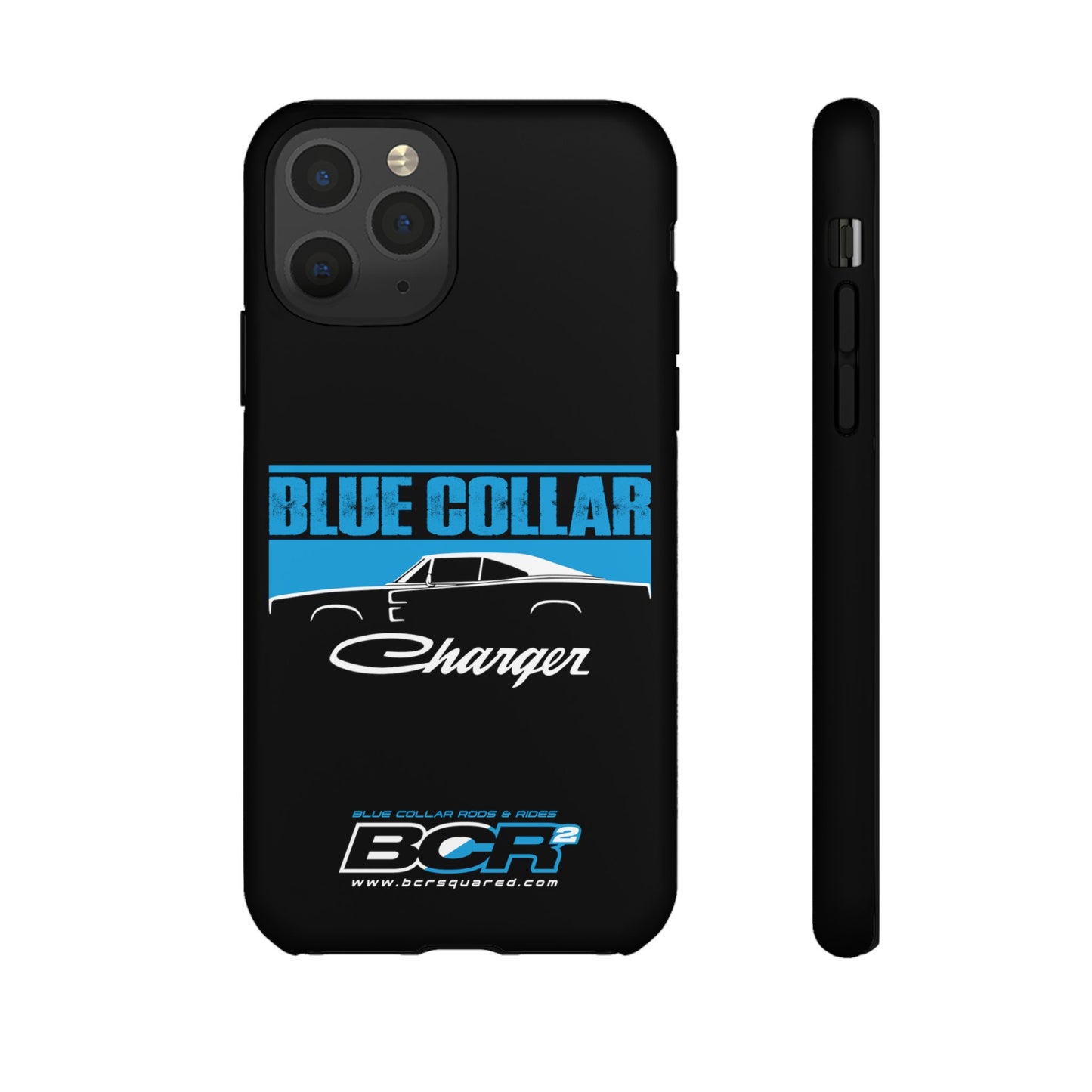 Blue Collar Charger Black Phone Cases