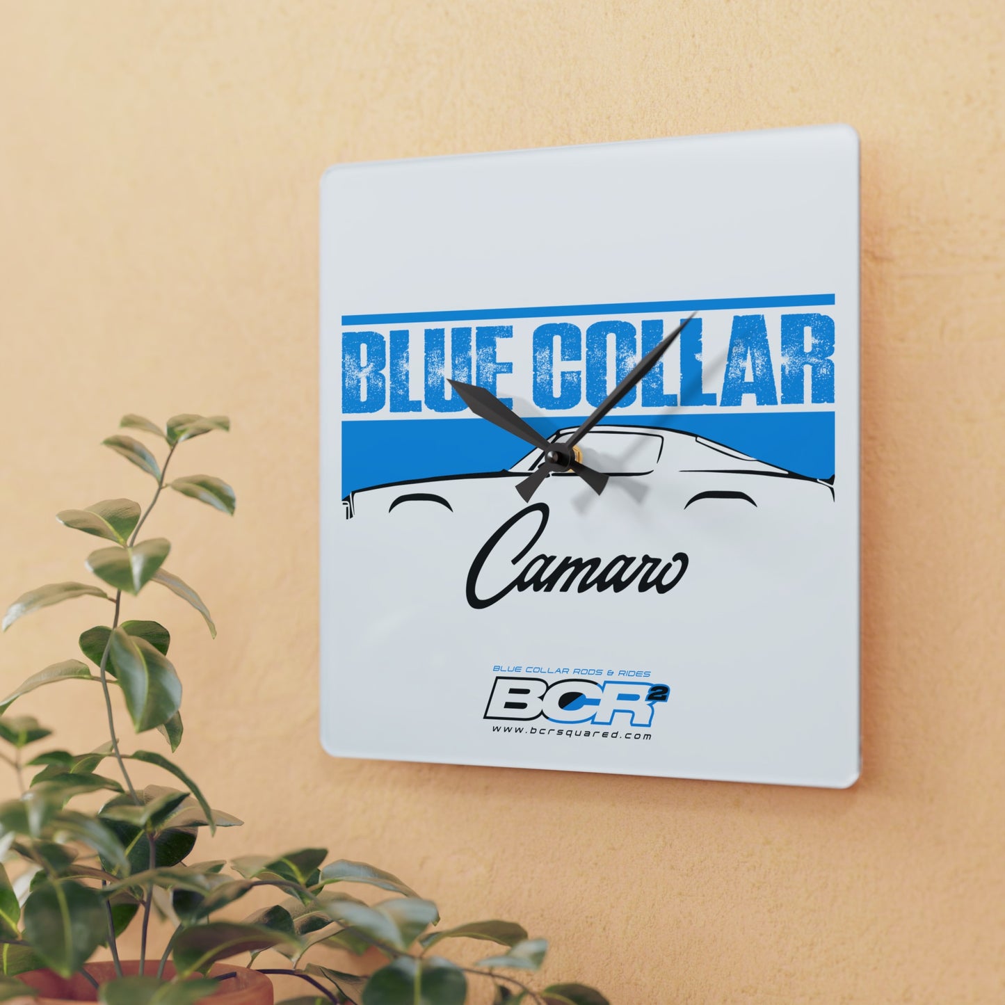 Blue Collar 2nd Gen Camaro Wall Clock