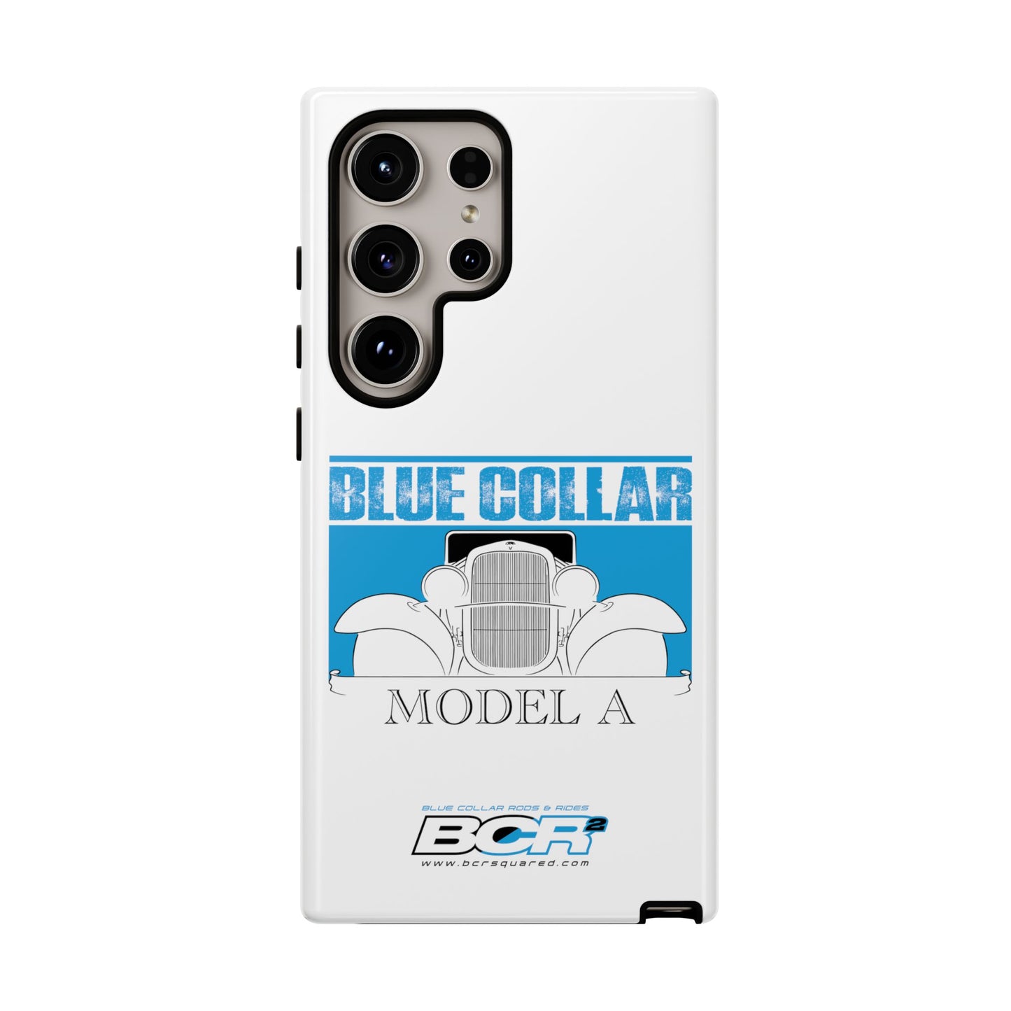 Blue Collar Model A White Phone Case