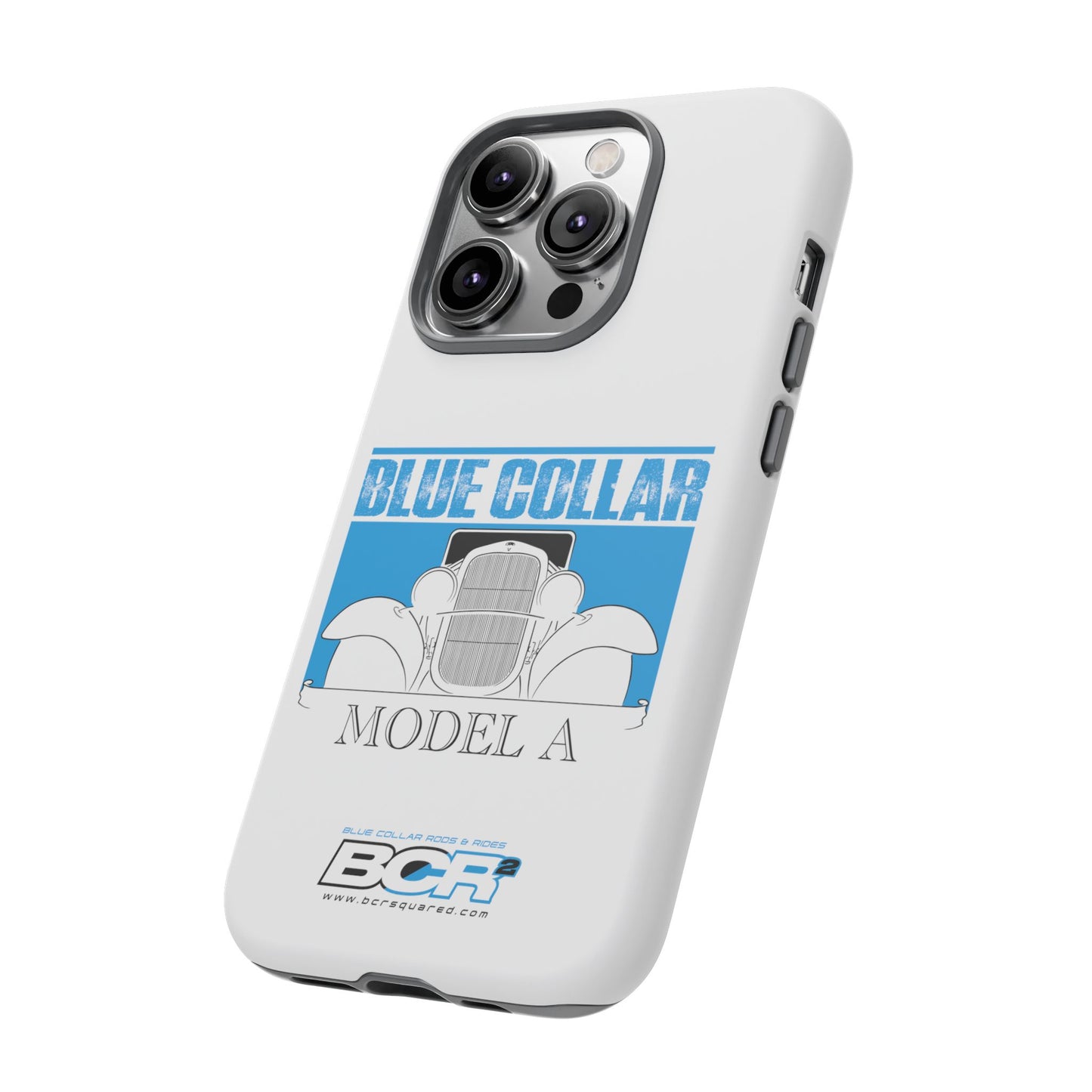 Blue Collar Model A White Phone Case