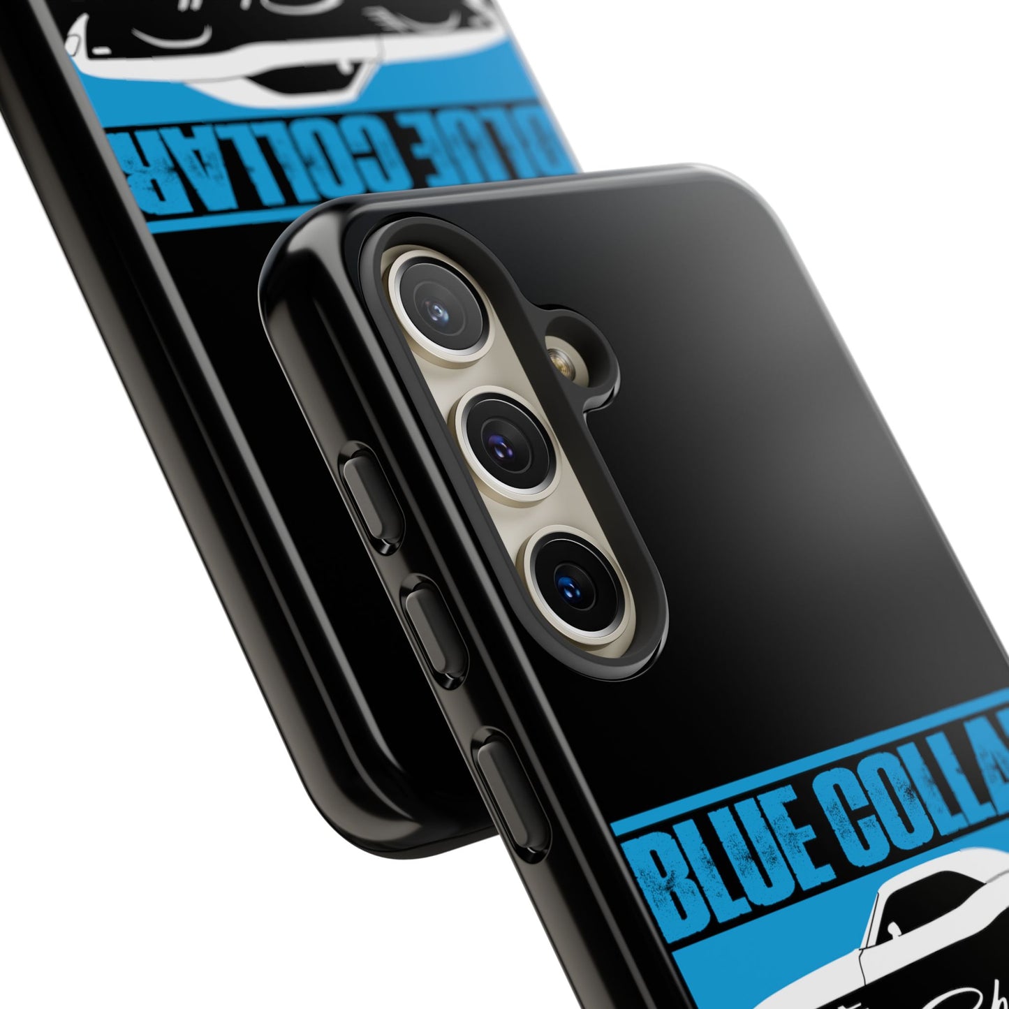 Blue Collar Challenger Black Phone Cases