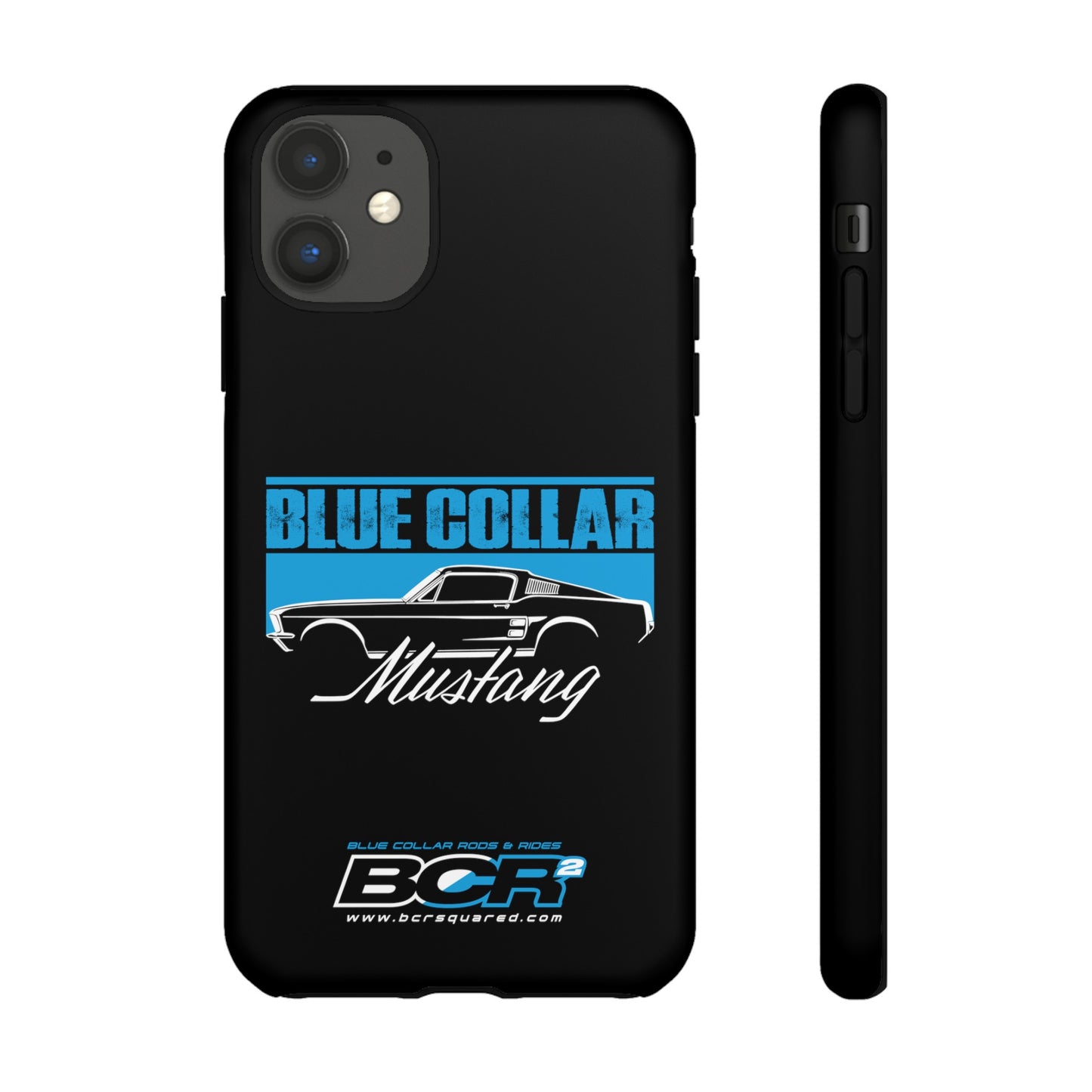 Blue Collar Mustang Black Phone Case