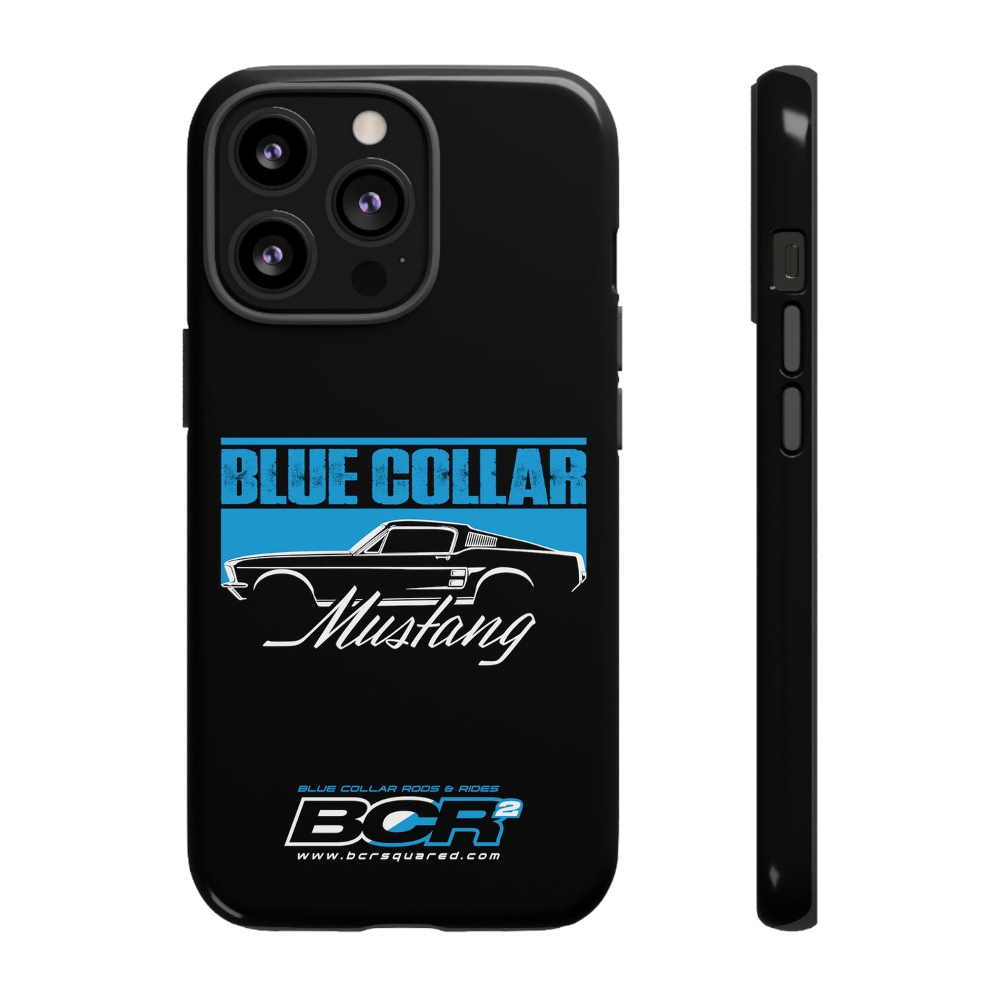 Blue Collar Mustang Black Phone Case