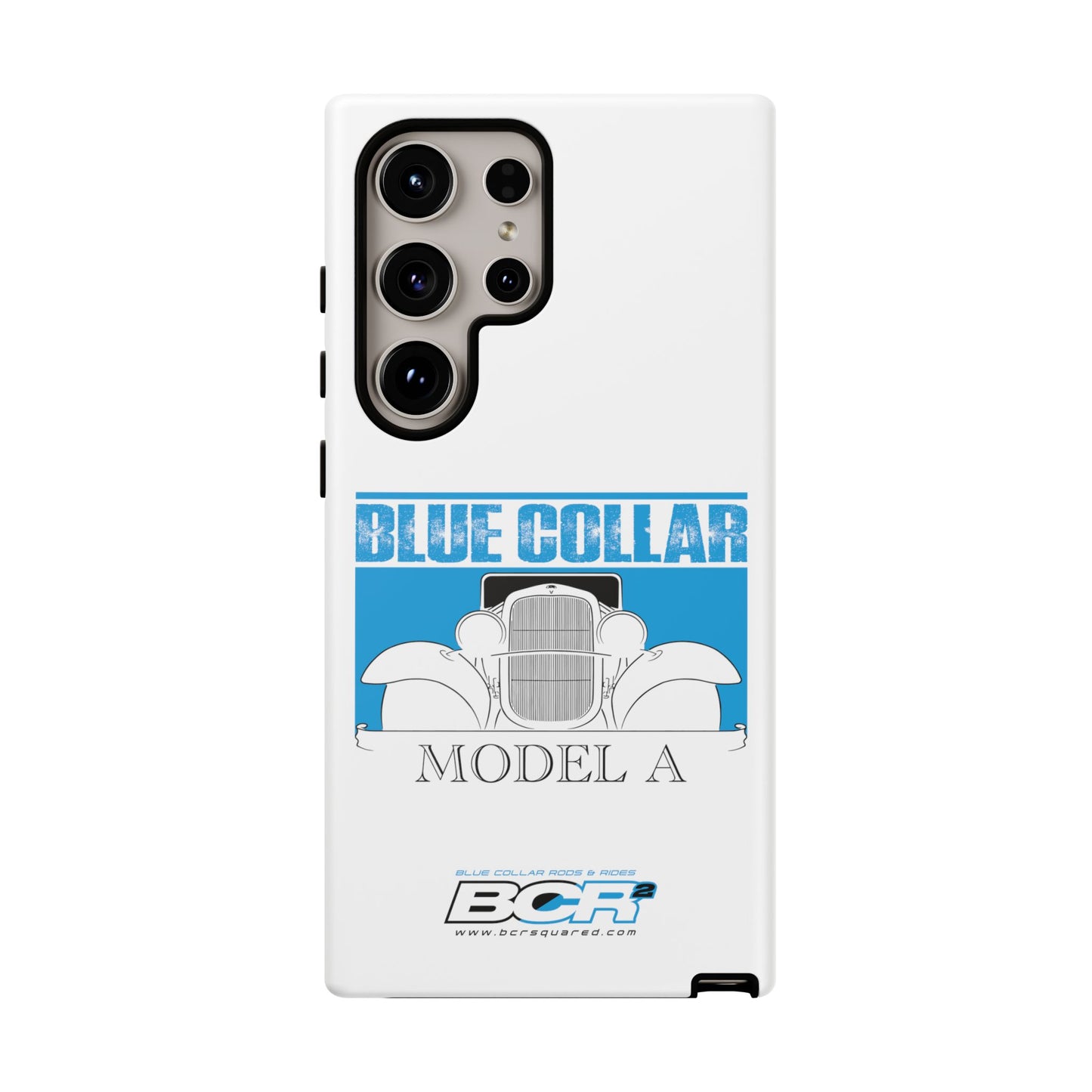 Blue Collar Model A White Phone Case