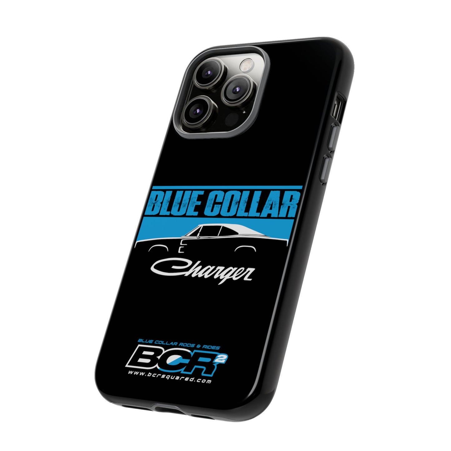 Blue Collar Charger Black Phone Cases