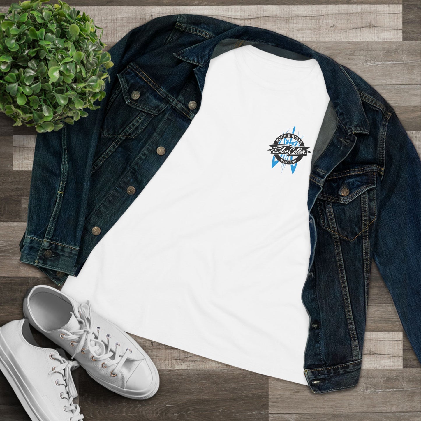 Blue Collar Pinstripe Women's Tee