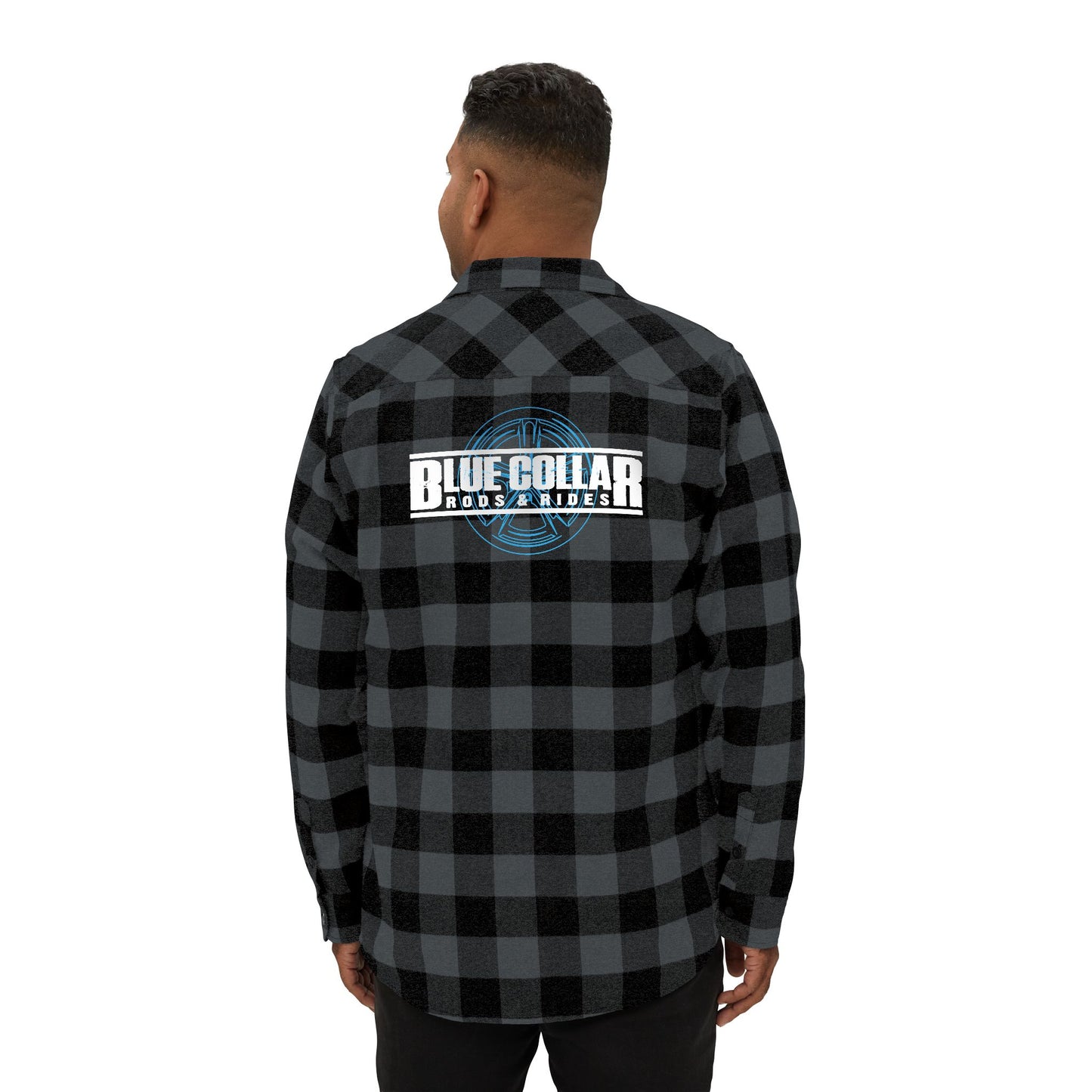 Blue Collar Wheel Flannel Shirt