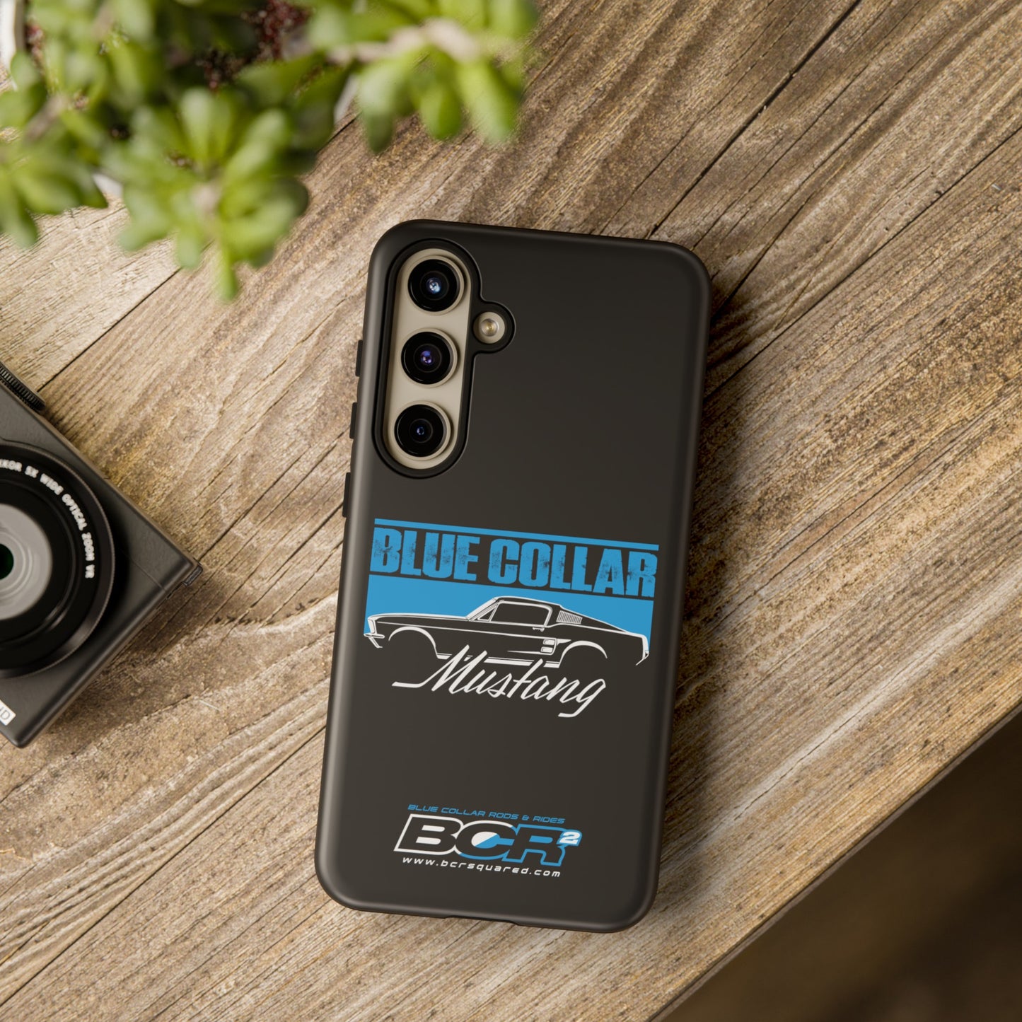 Blue Collar Mustang Black Phone Case