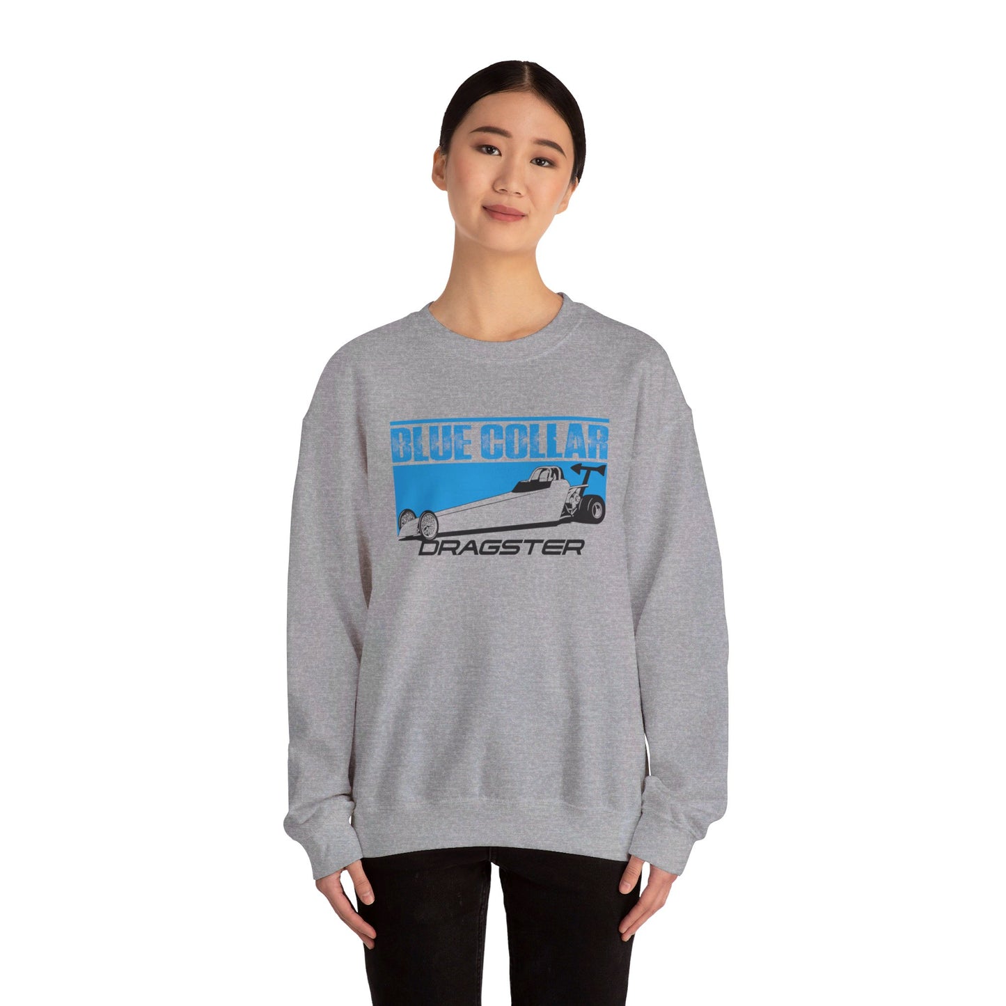 Blue Collar Dragster Crewneck Sweatshirt