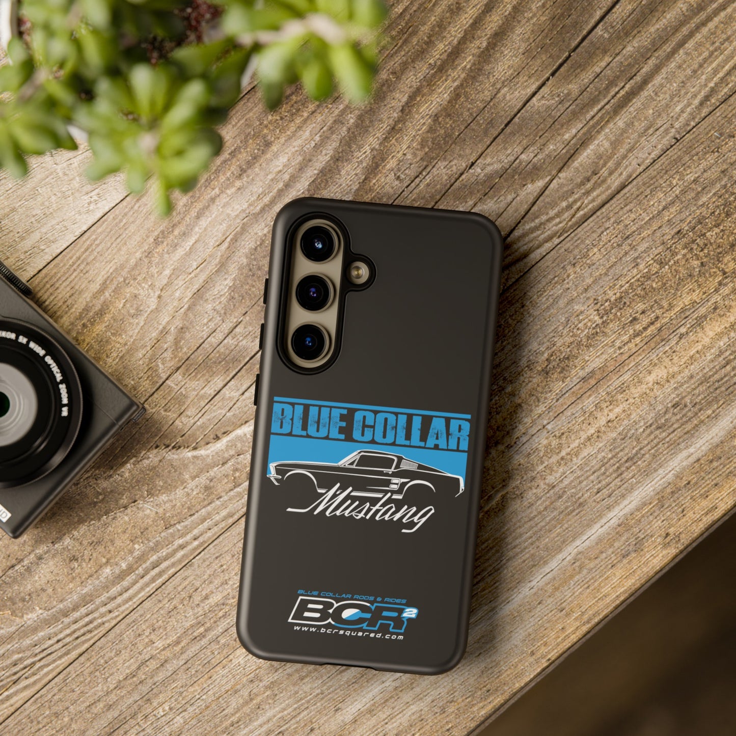 Blue Collar Mustang Black Phone Case