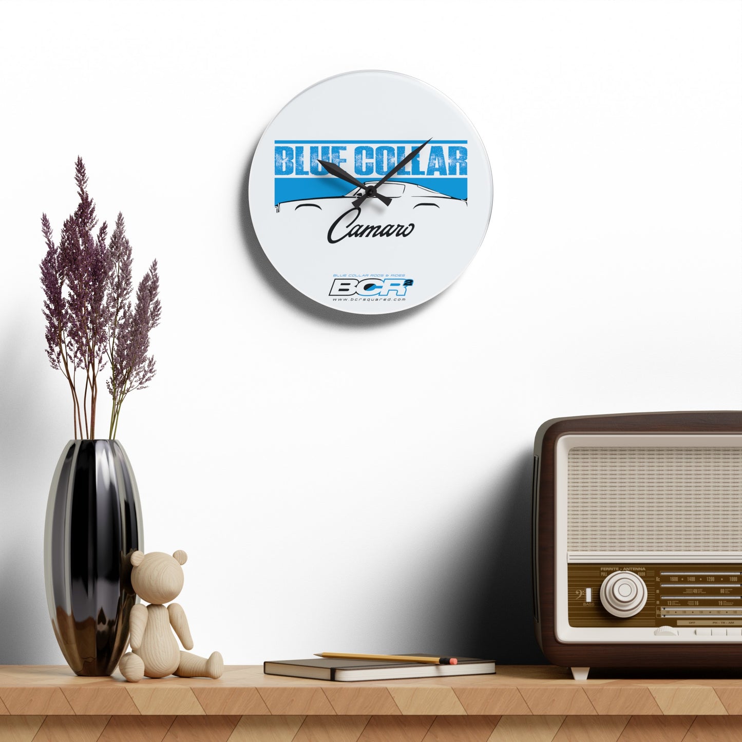 Blue Collar 2nd Gen Camaro Wall Clock