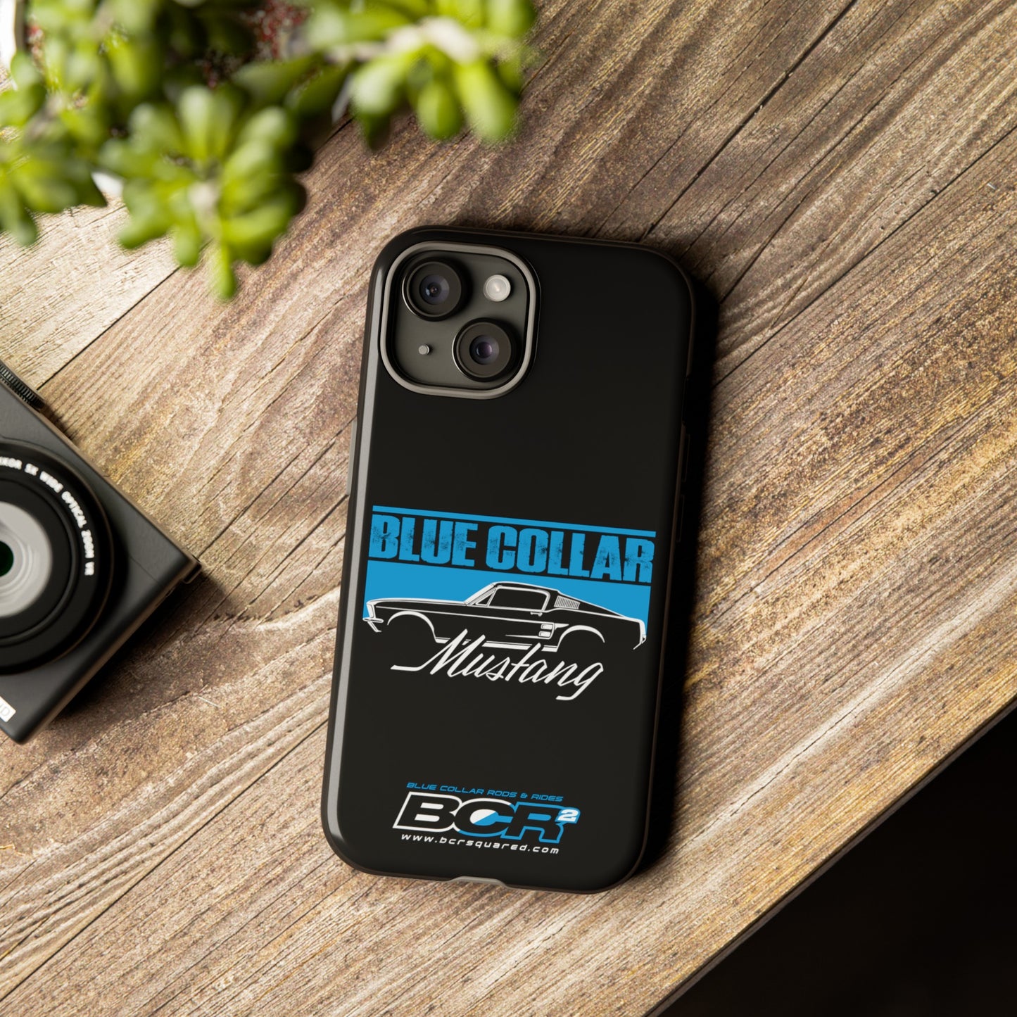 Blue Collar Mustang Black Phone Case