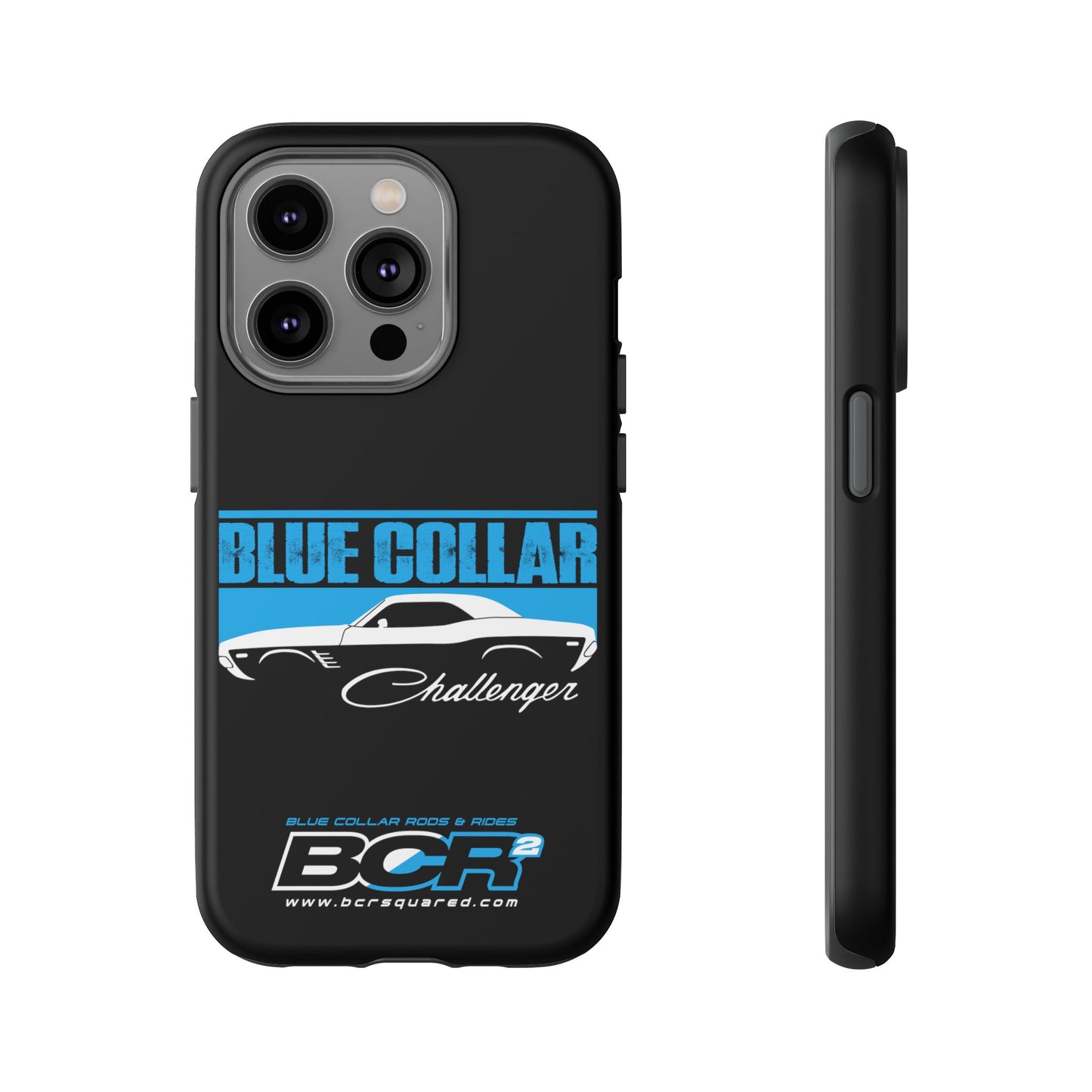 Blue Collar Challenger Black Phone Cases