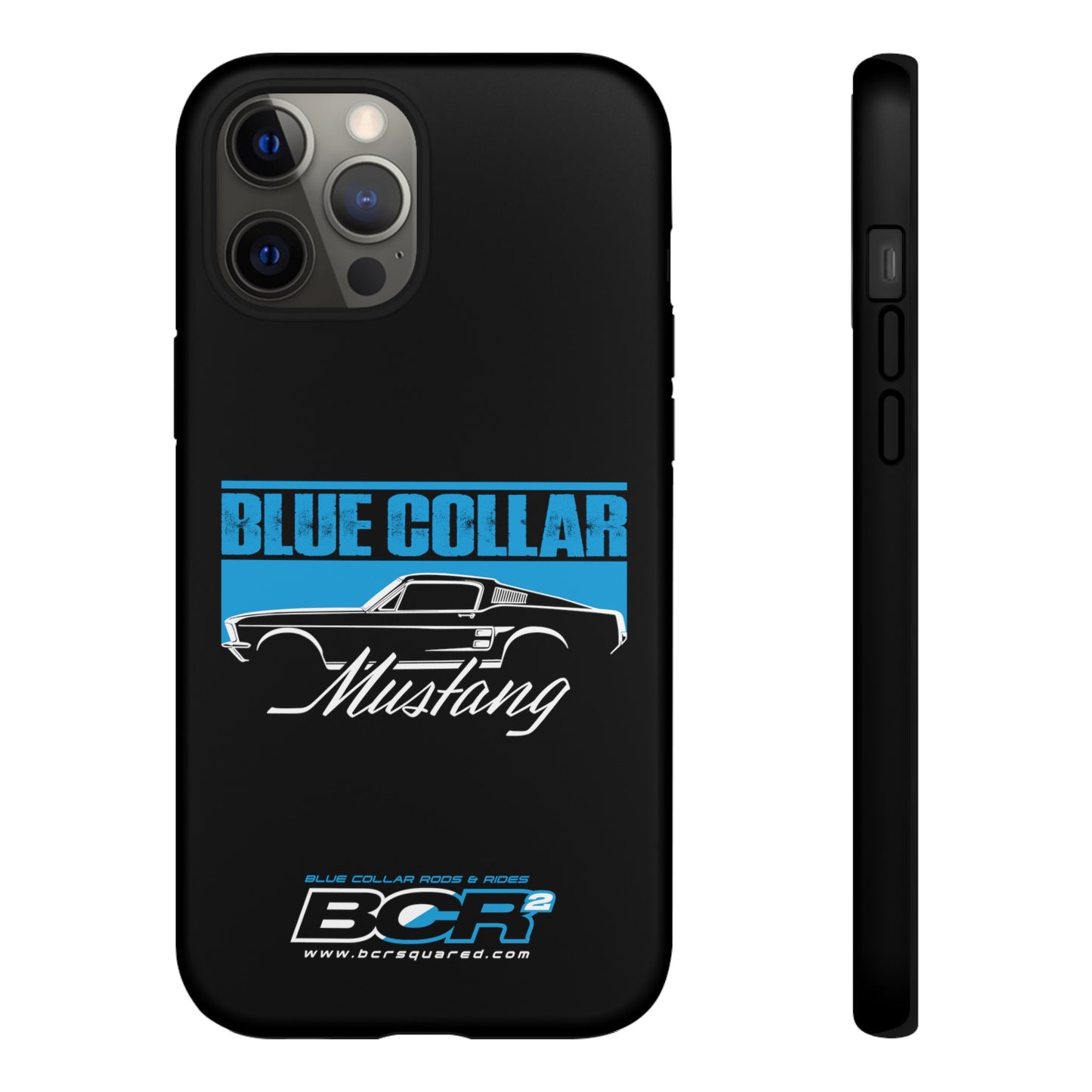 Blue Collar Mustang Black Phone Case