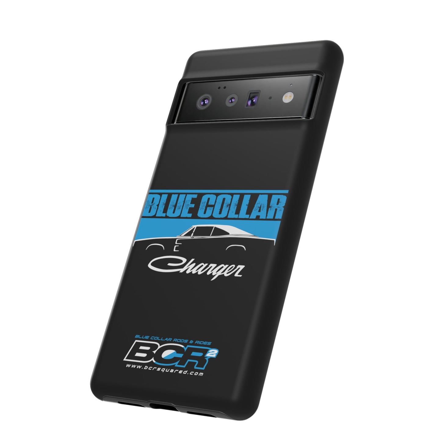 Blue Collar Charger Black Phone Cases