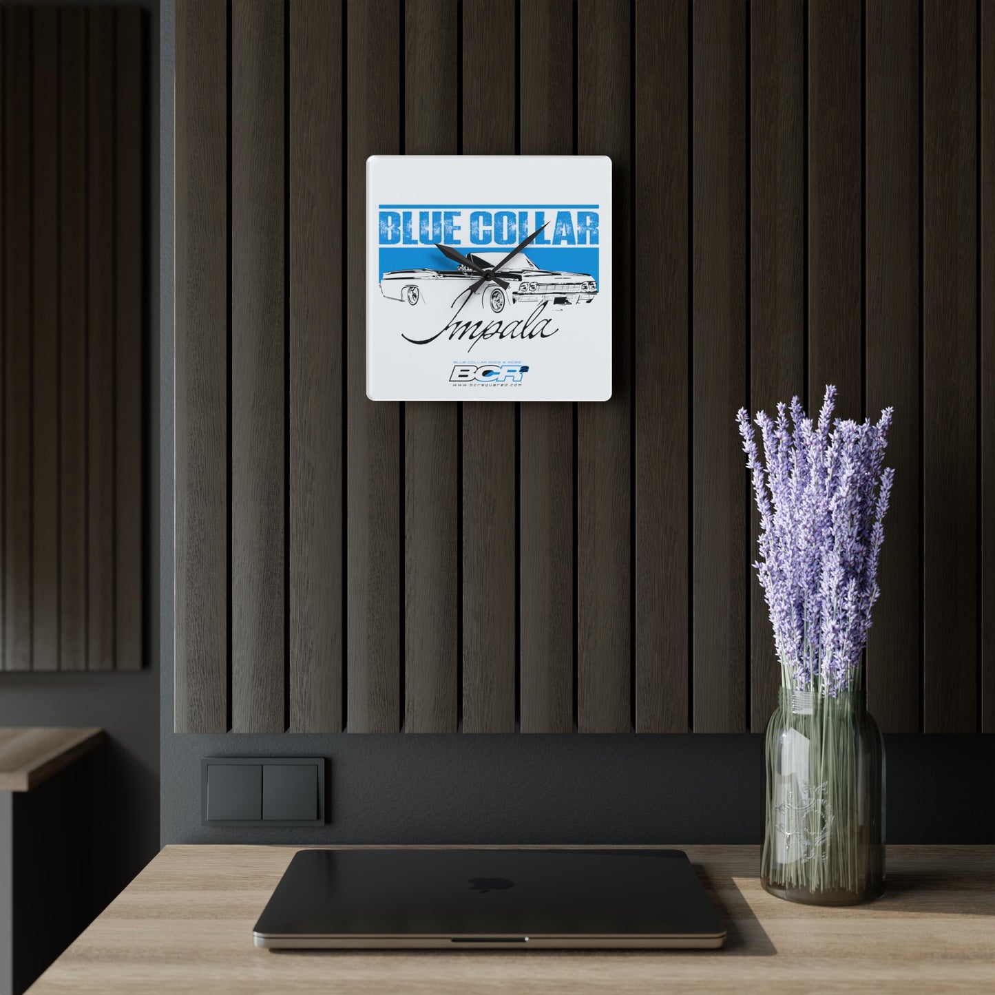 Blue Collar Impala Wall Clock