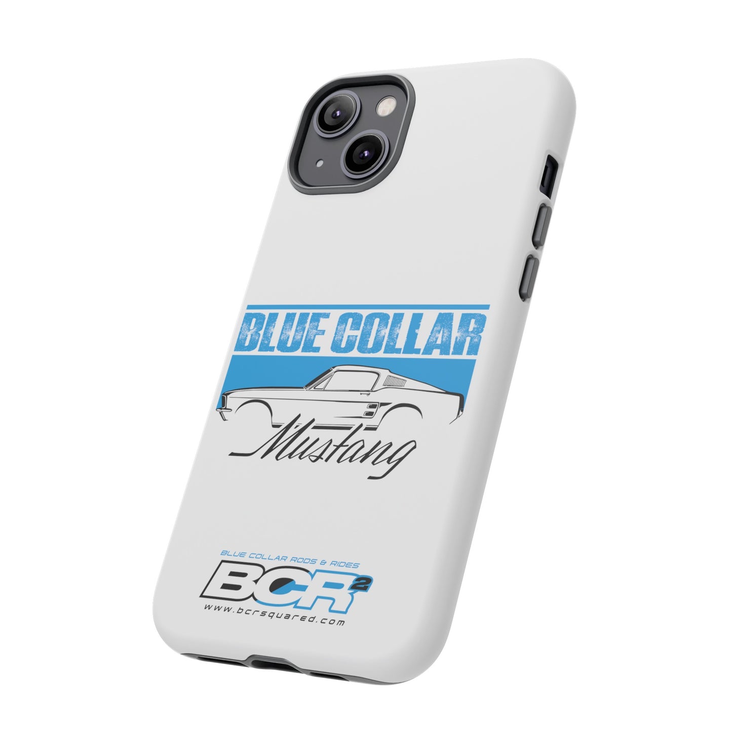 Blue Collar Mustang White Phone Case