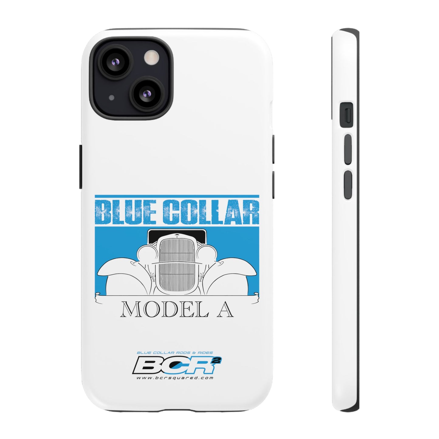 Blue Collar Model A White Phone Case