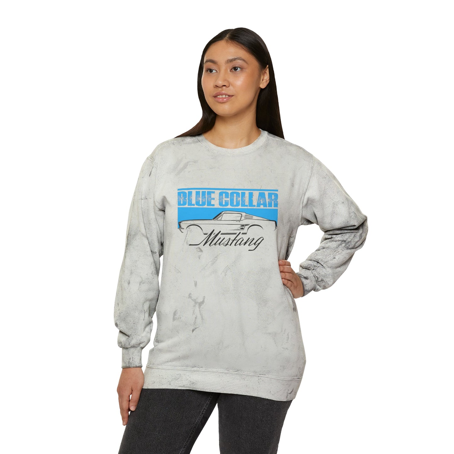 Blue Collar Mustang Color Blast Sweatshirt