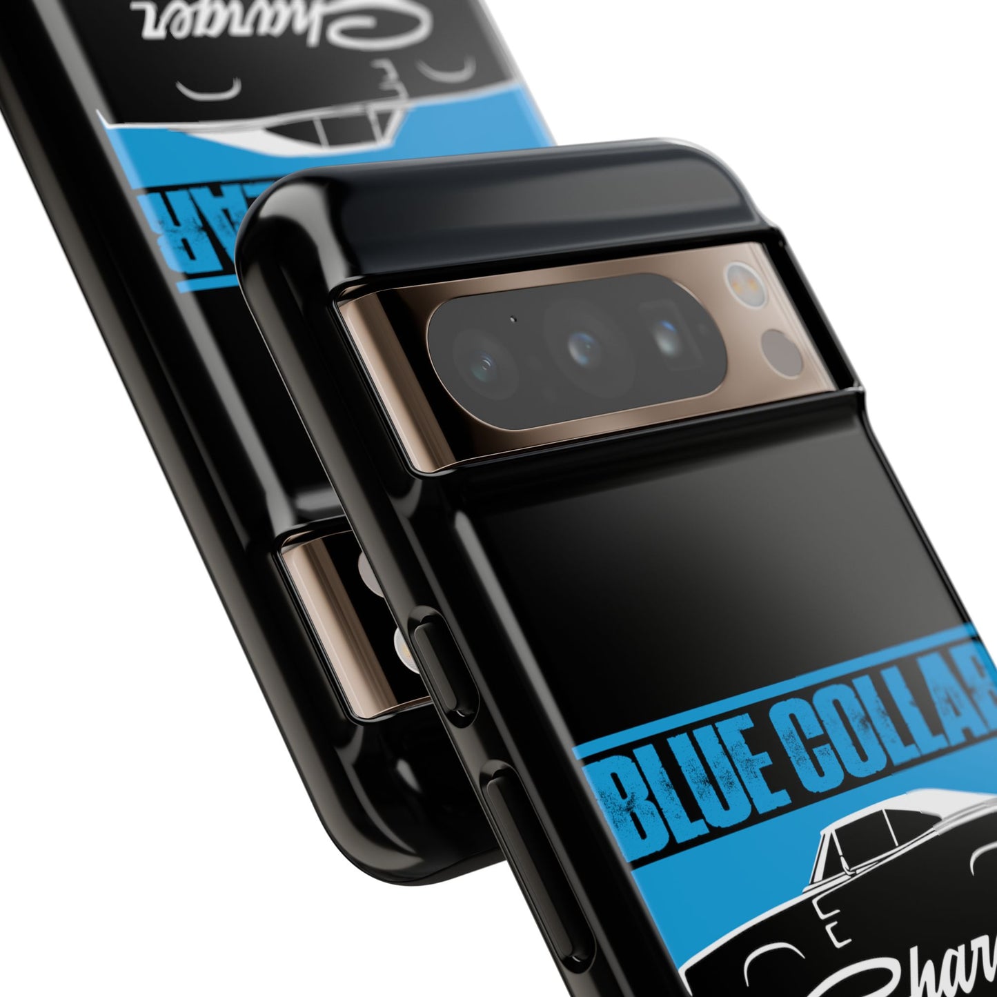 Blue Collar Charger Black Phone Cases