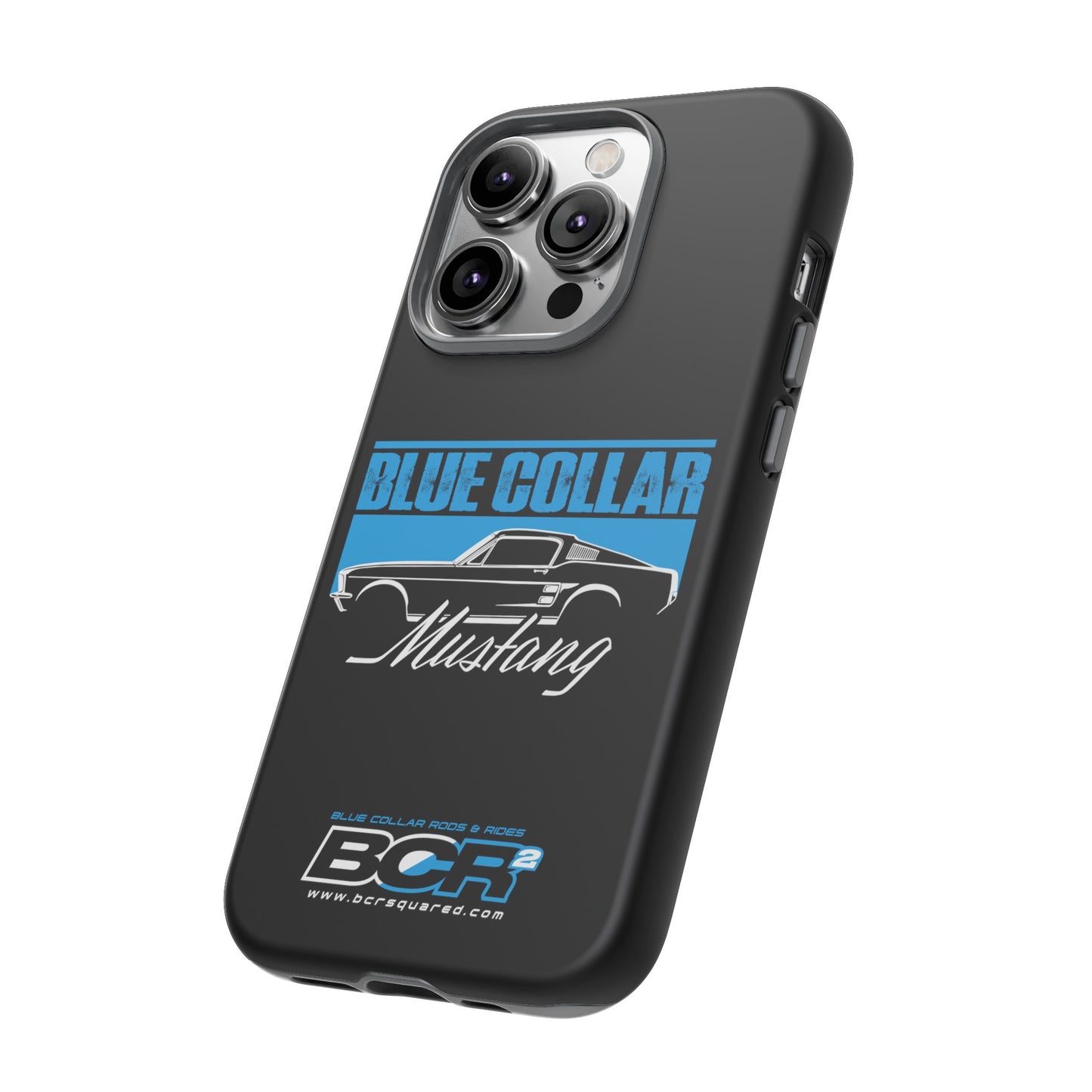 Blue Collar Mustang Black Phone Case