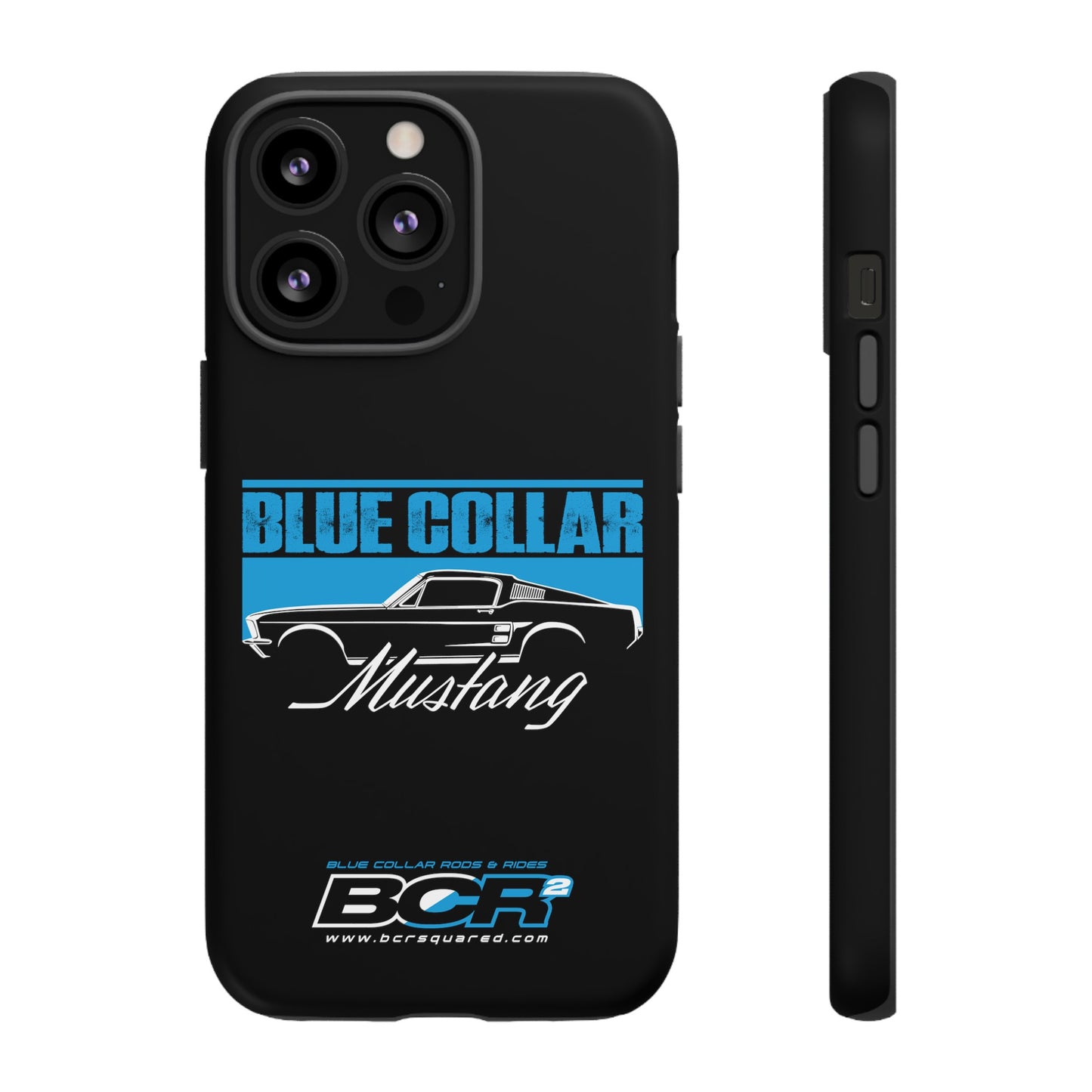 Blue Collar Mustang Black Phone Case