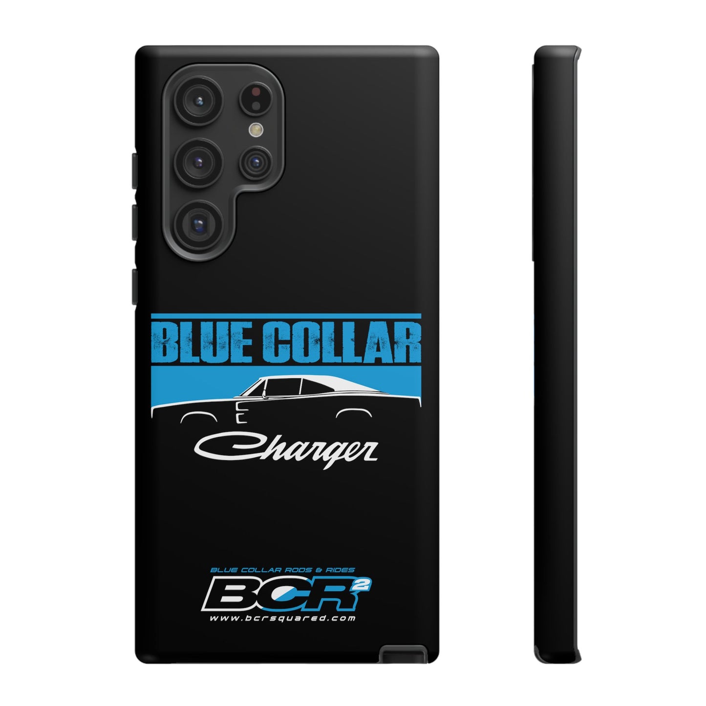 Blue Collar Charger Black Phone Cases