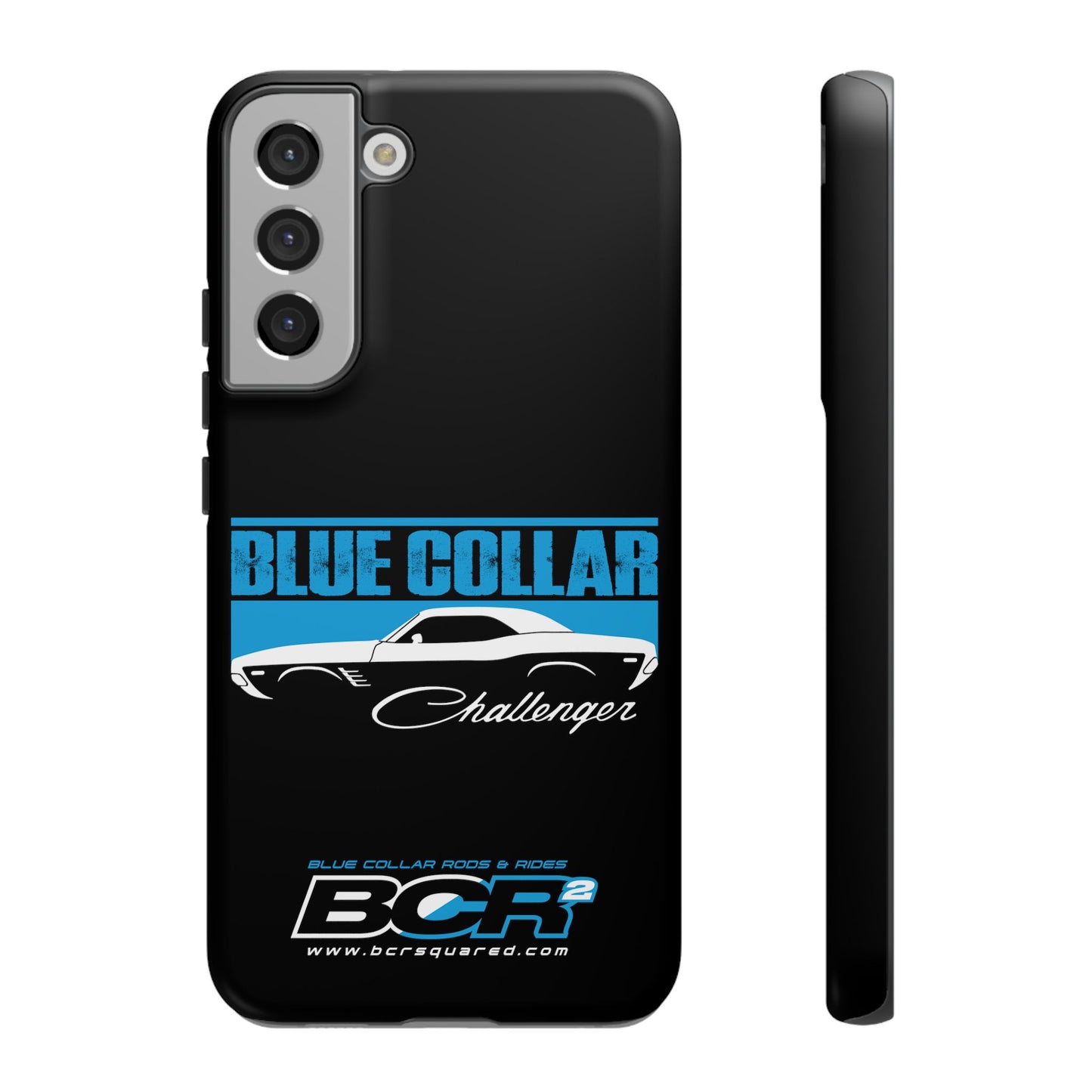 Blue Collar Challenger Black Phone Cases