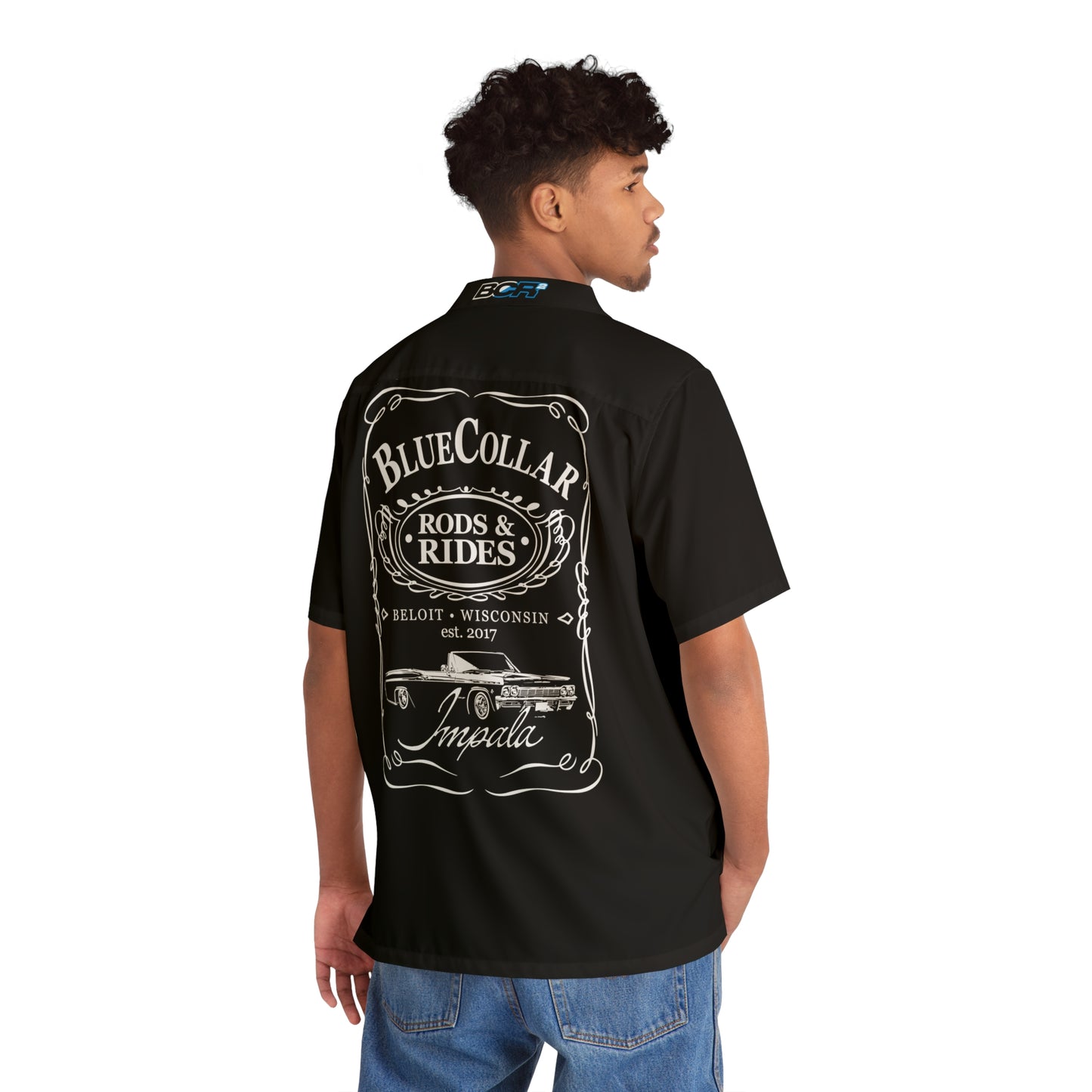 BC JD Impala Black Hawaiian Shirt