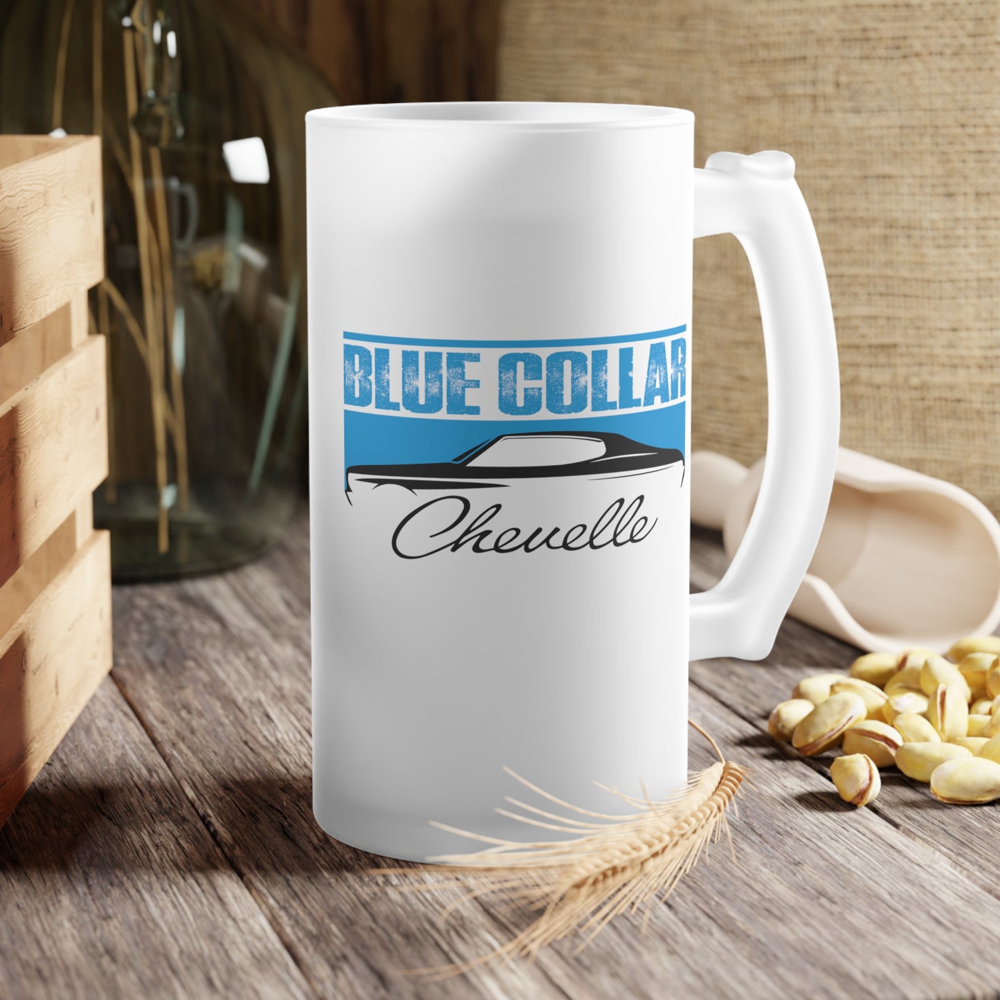 Blue Collar Chevelle Frosted Beer Mug