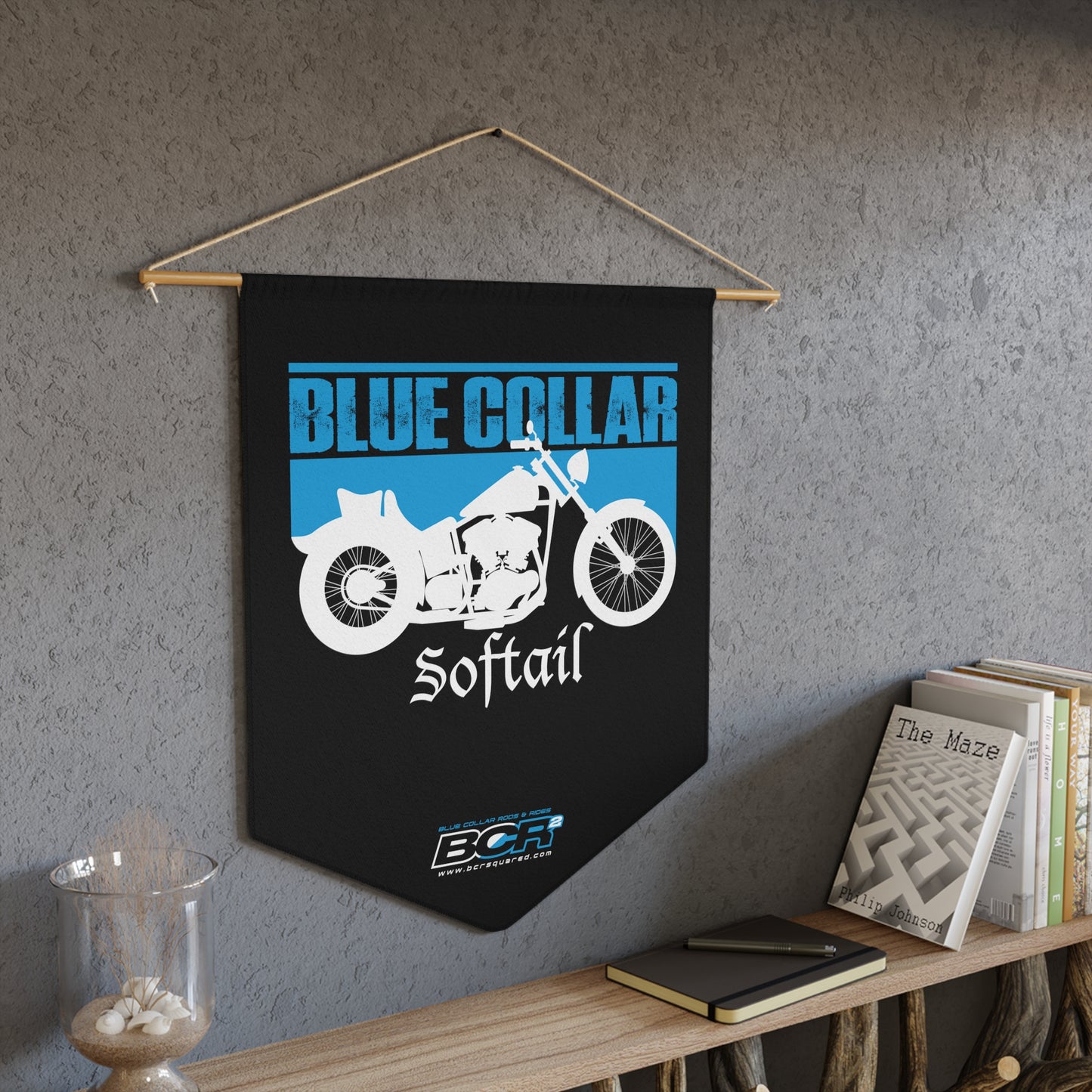 Blue Collar Softail Pennant Banner