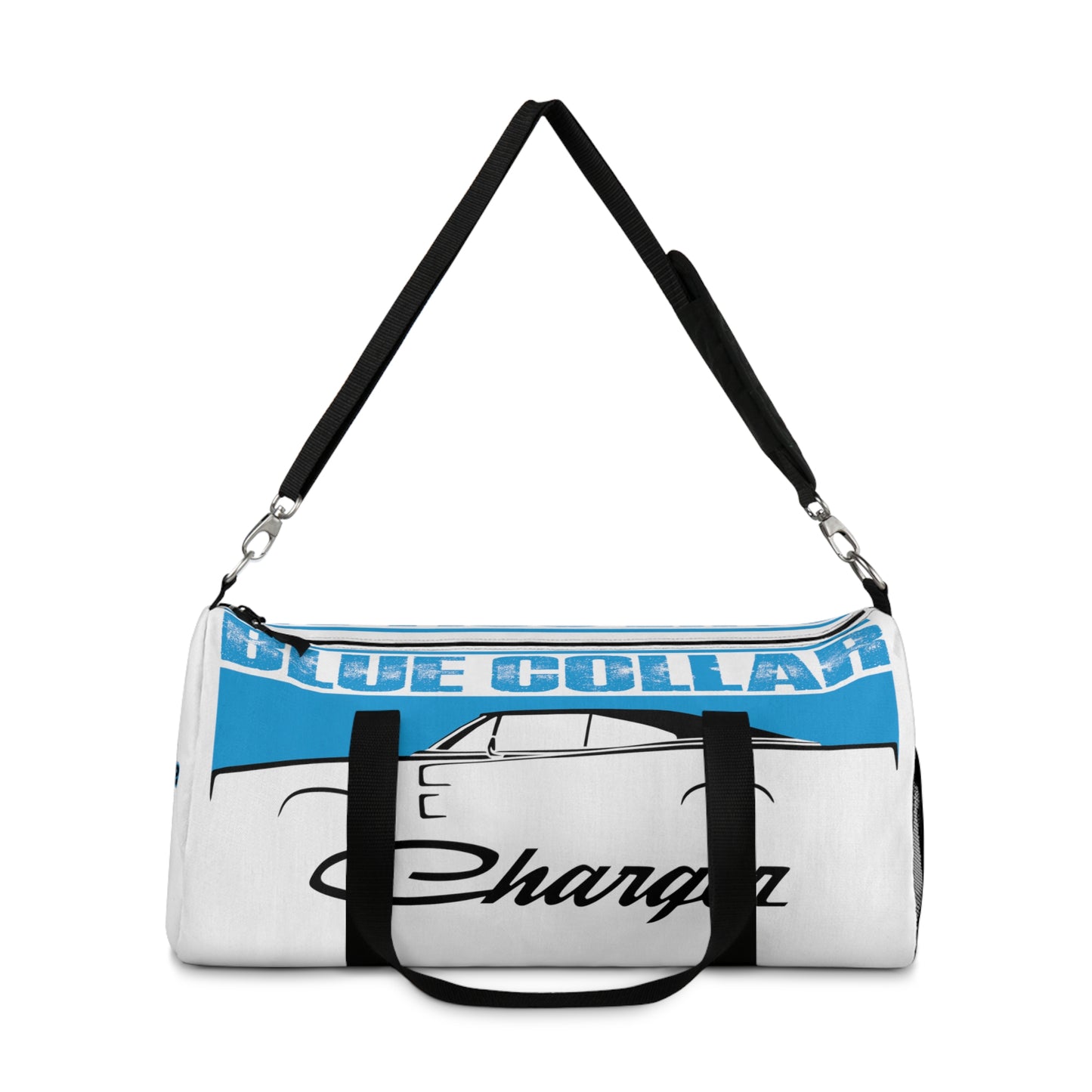 Blue Collar Charger White Duffel Bag