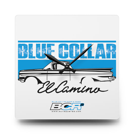 Blue Collar El Camino Wall Clock