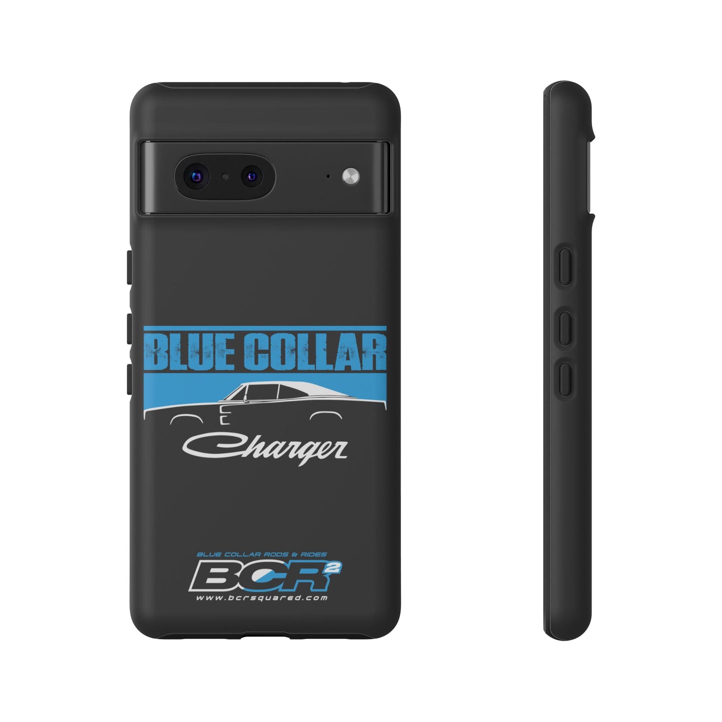 Blue Collar Charger Black Phone Cases