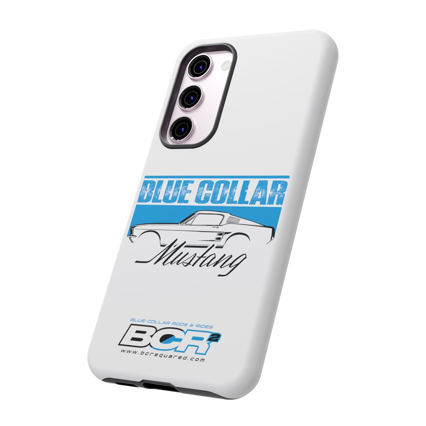 Blue Collar Mustang White Phone Case