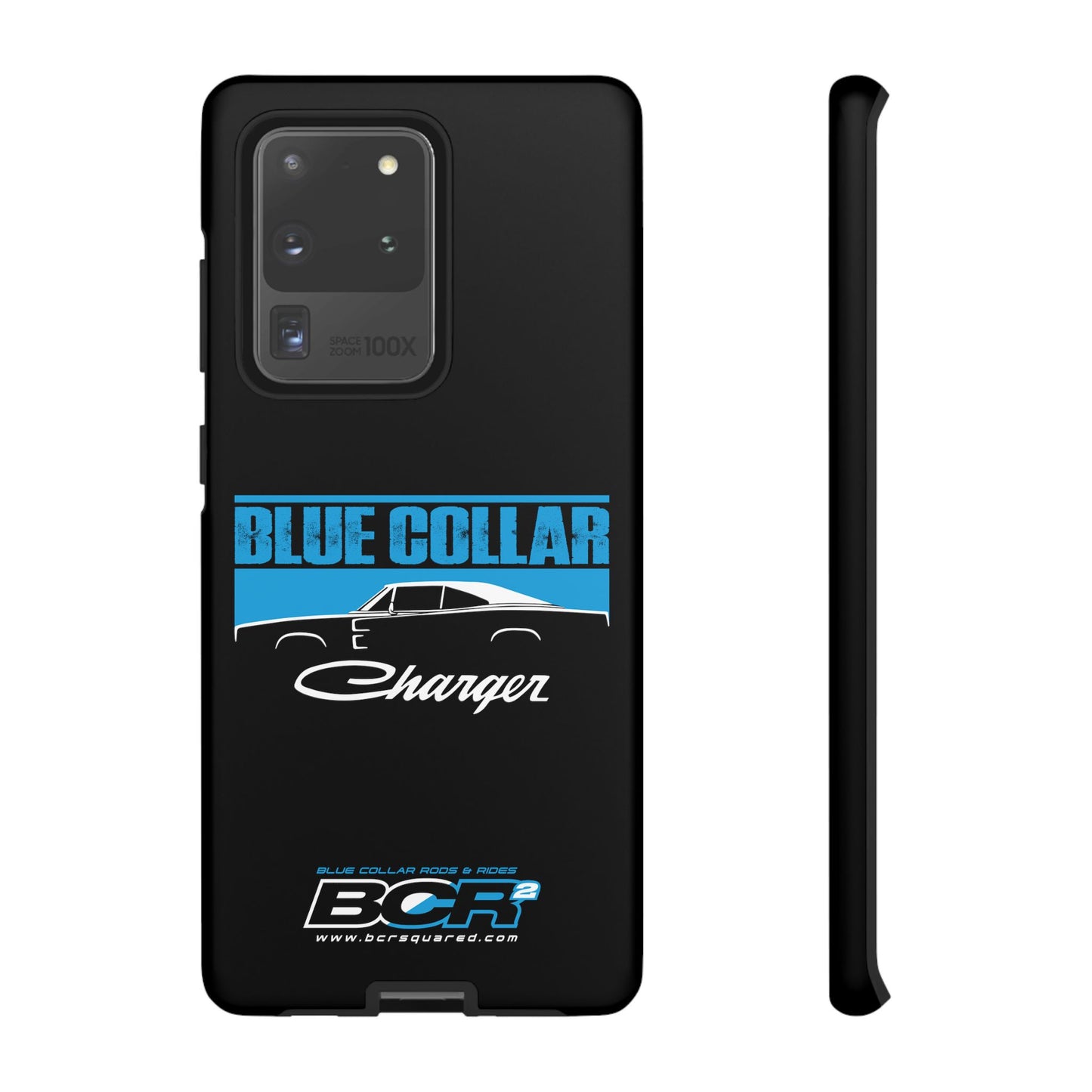 Blue Collar Charger Black Phone Cases