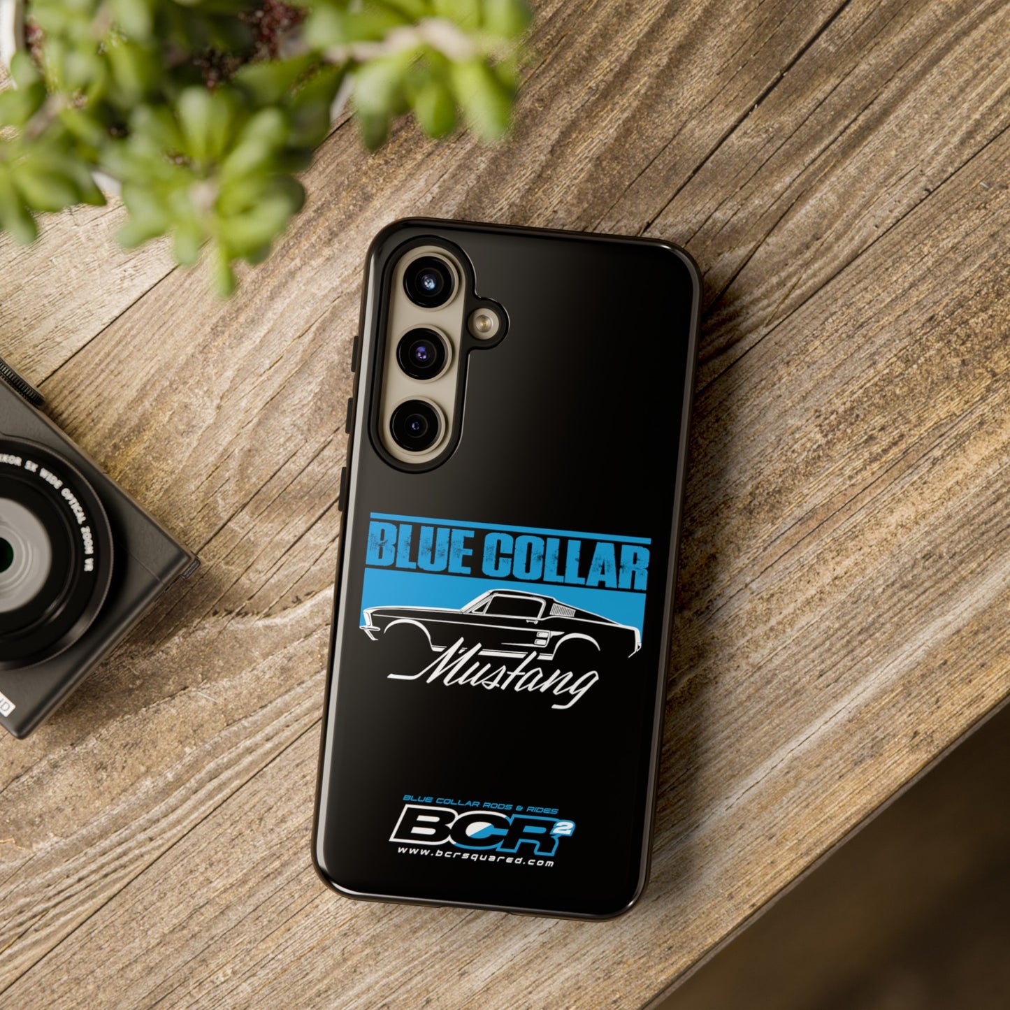 Blue Collar Mustang Black Phone Case