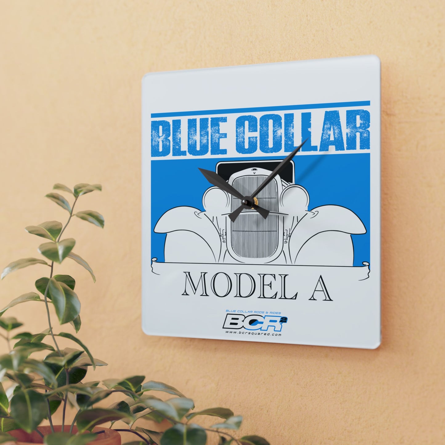 Blue Collar Model A Wall Clock