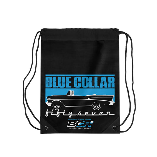 Blue Collar Fifty Seven Black Drawstring Bag