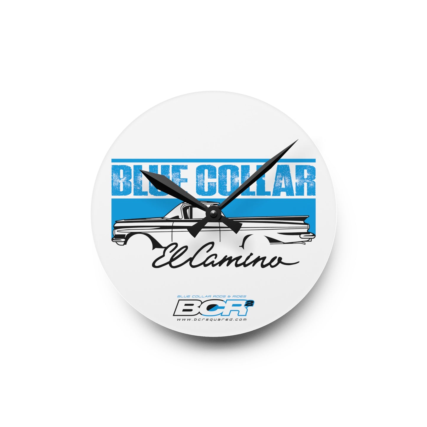 Blue Collar El Camino Wall Clock