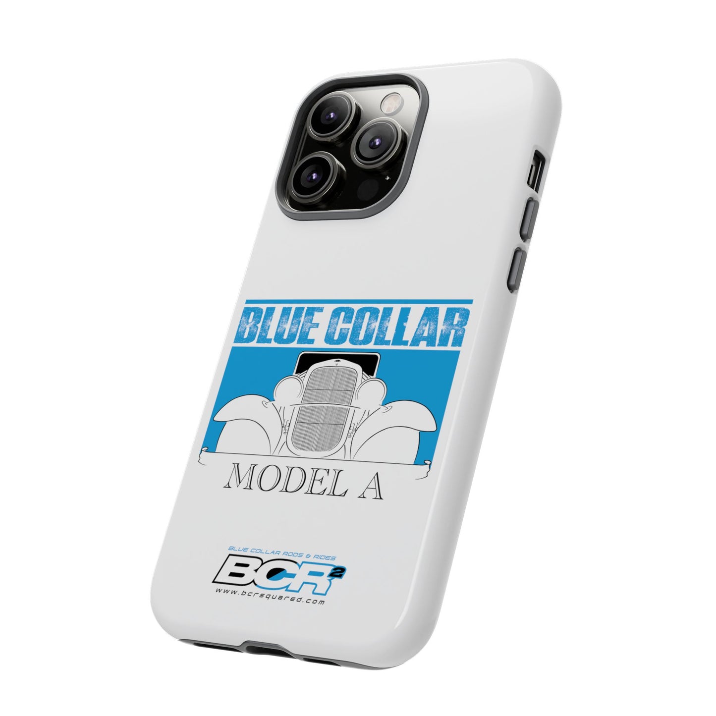 Blue Collar Model A White Phone Case